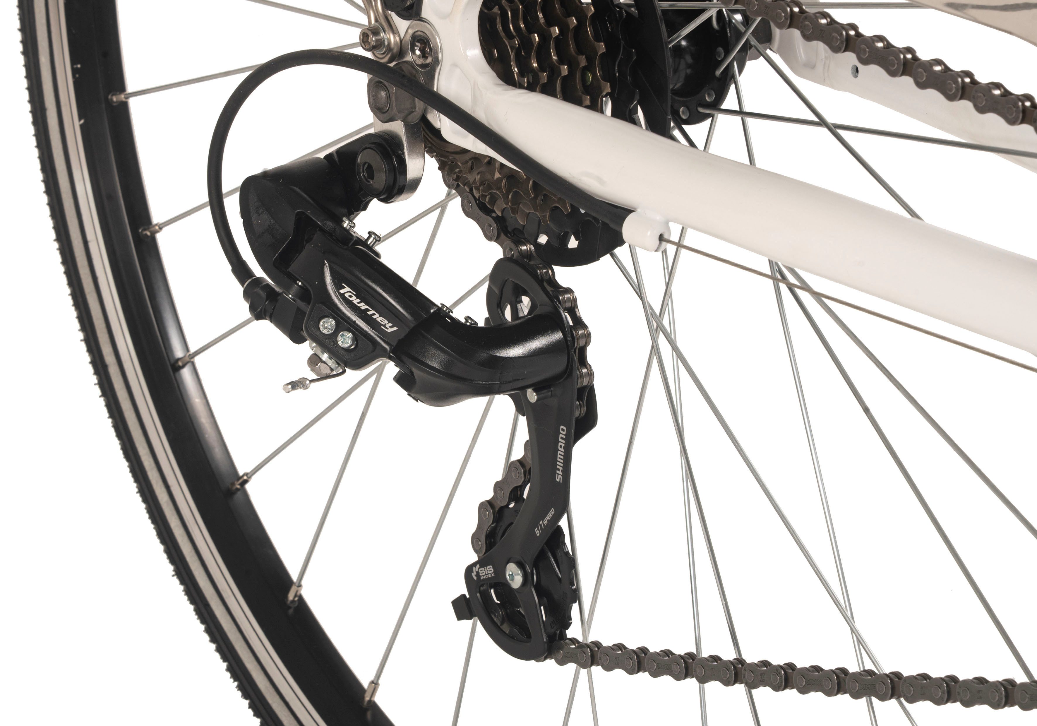 Dacapo Trekkingfiets Metropolis trekkingfiets dames aluminium frame 28'' wit RH 48 cm