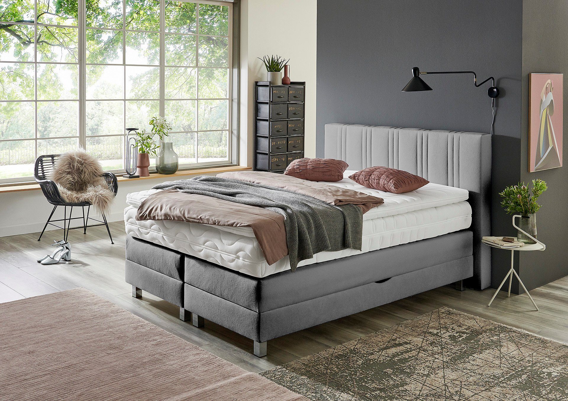 Westfalia Polsterbetten Boxspring naar keuze met bedkist en topmatras