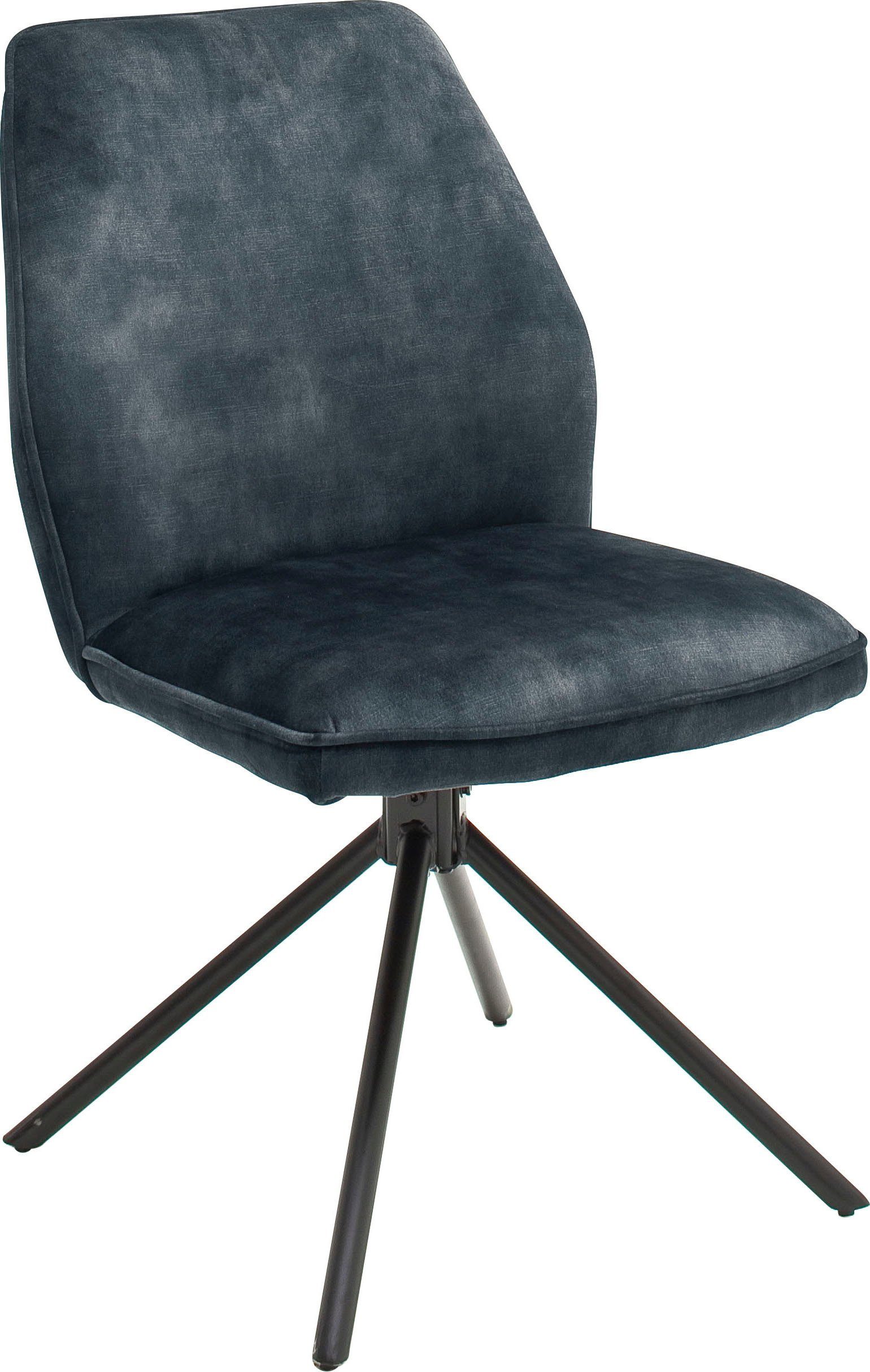 MCA furniture Eetkamerstoel OTTAWA Vintage suède-look met opstaande naad, stoel belastbaar tot 120 kg (set, 2 stuks)