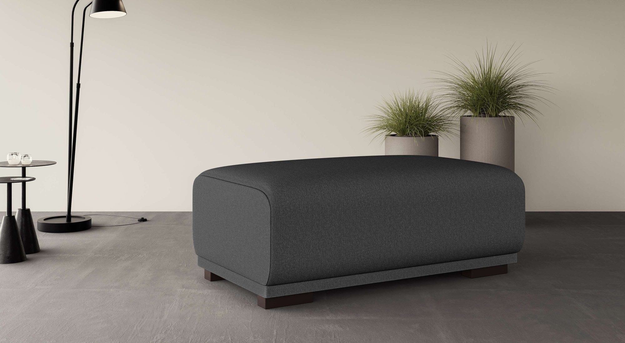 Home affaire Hocker BORNHOLM, grote poef passend bij de serie, afmetingen B/D/H: 122/72/46 cm