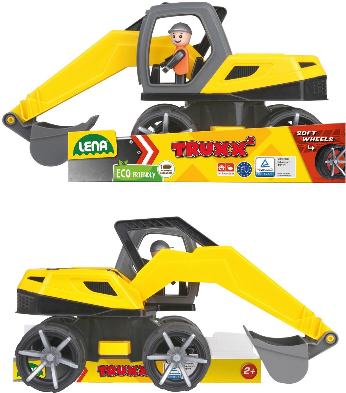 Lena® Speelgoed graafmachine TRUXX² inclusief speelfiguur, made in europe