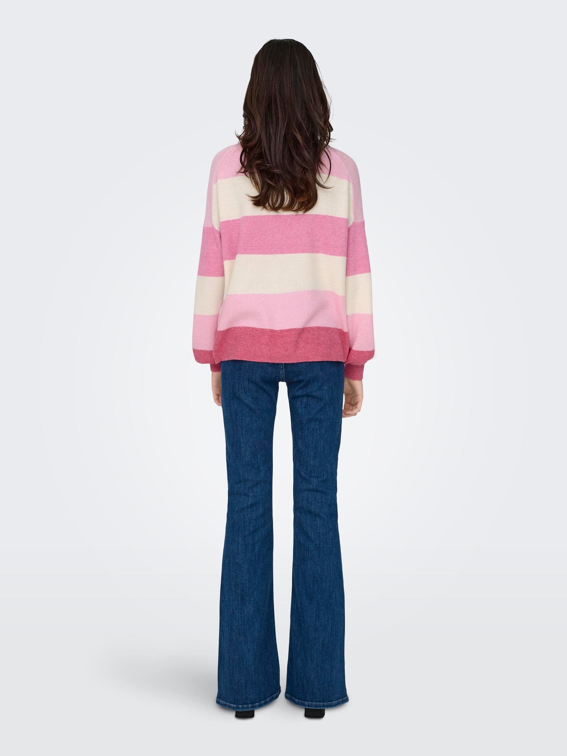 Only Gebreide trui ONLATIA L S STRIPE PULLOVER KNT NOOS
