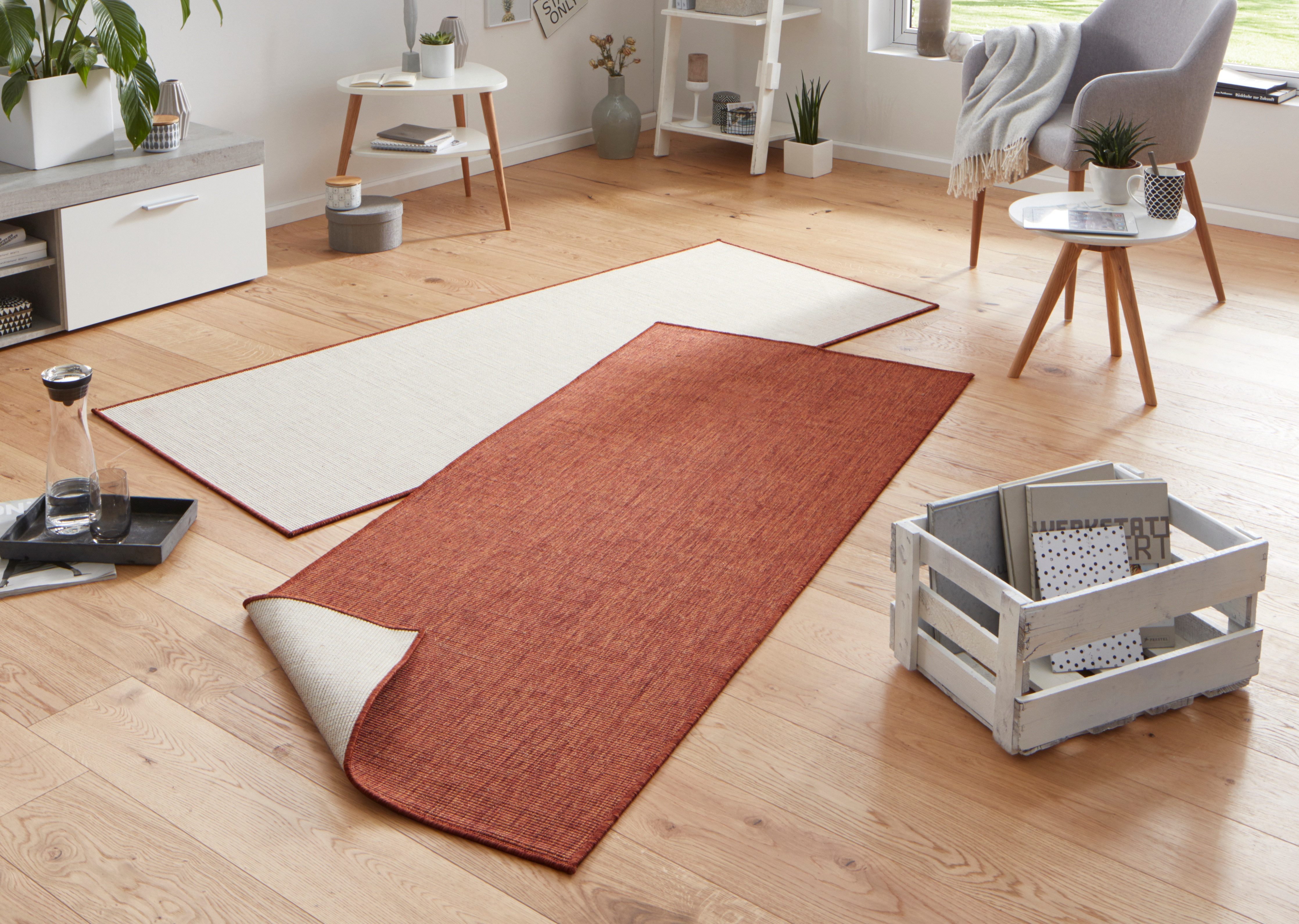 NORTHRUGS Vloerkleed Miami omkeerbaar tapijt Binnen- en buitengebruik, weerbestendig, balkon, loper, woonkamer, waterbestendig moderne vloerkleden
