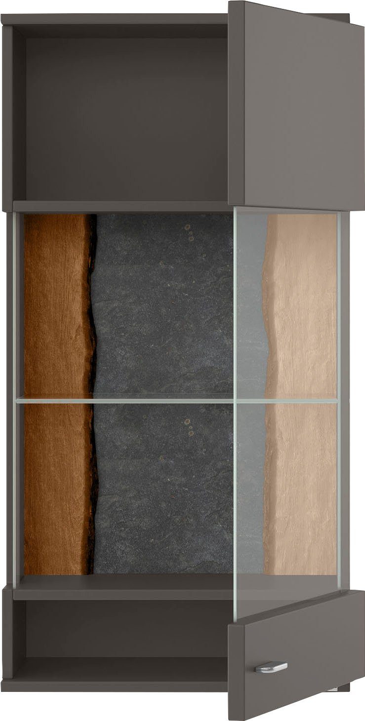 set one by Musterring Vitrinekast Tacoma Type 21/22, hoogte 126,4 cm, met getinte glasdeur