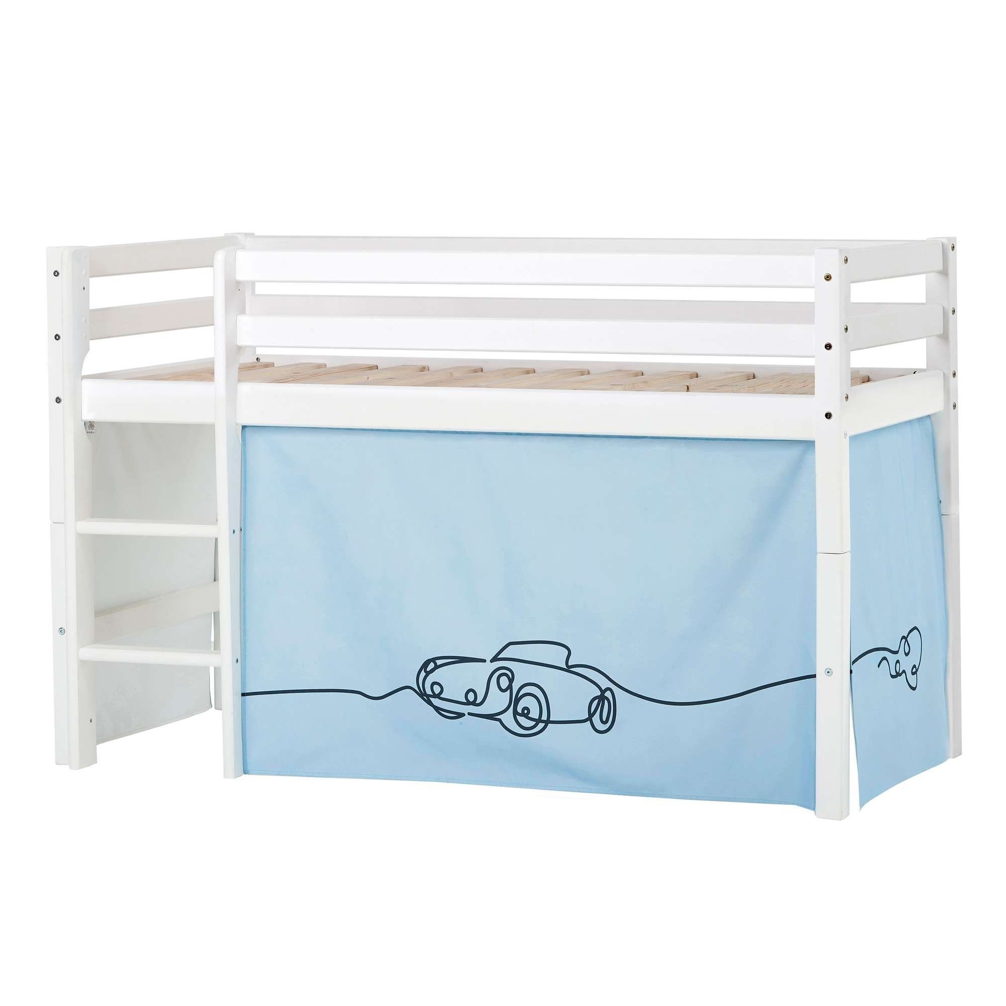 Hoppekids Hoogslaper ECO Dream, kinderbed, speelbed, halfhoog bed van massief hout