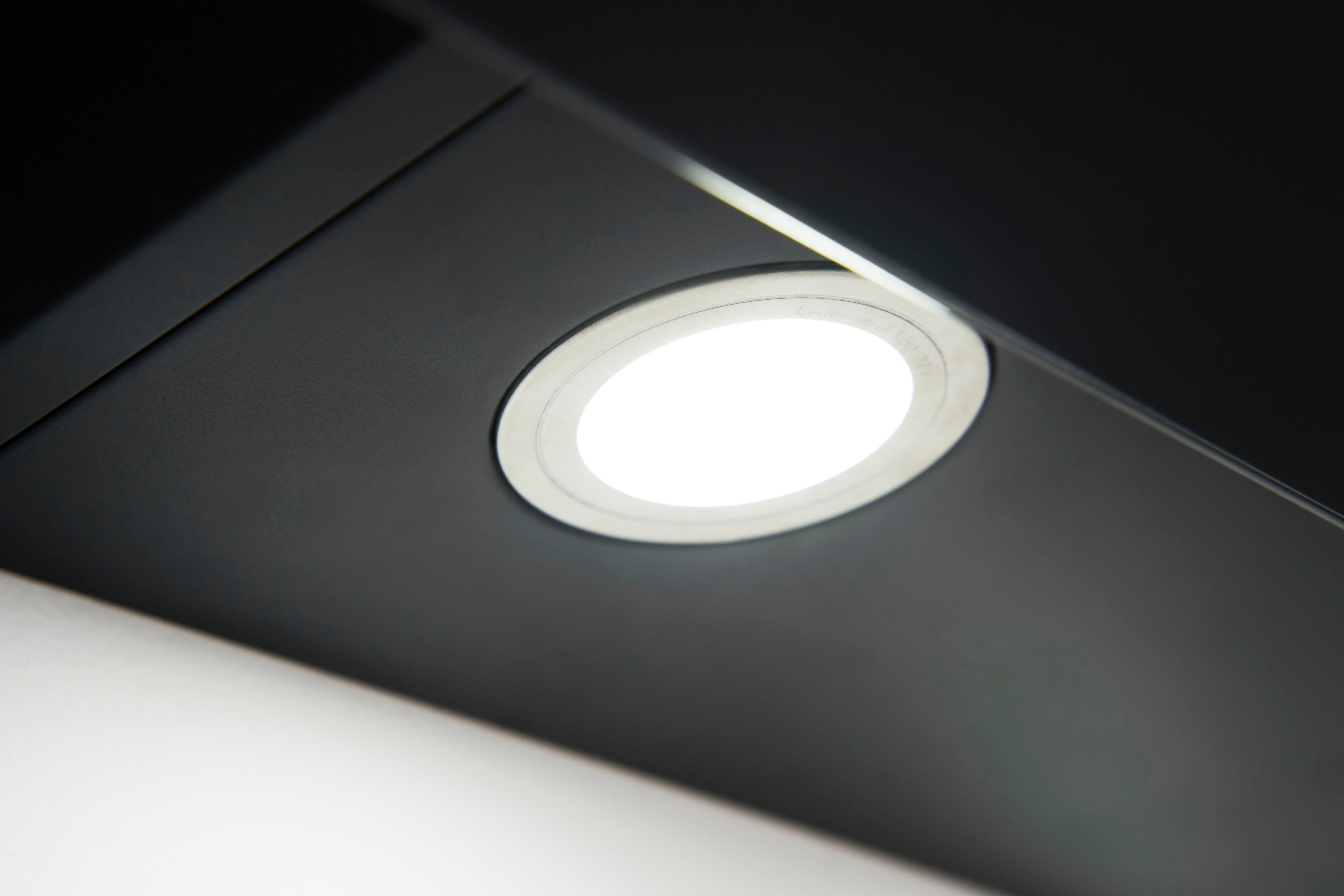RESPEKTA Schuine wandkap CH 66038-90 90 cm, 3 vermogensniveaus, led-verlichting, geschikt voor afzuiging en recirculatie