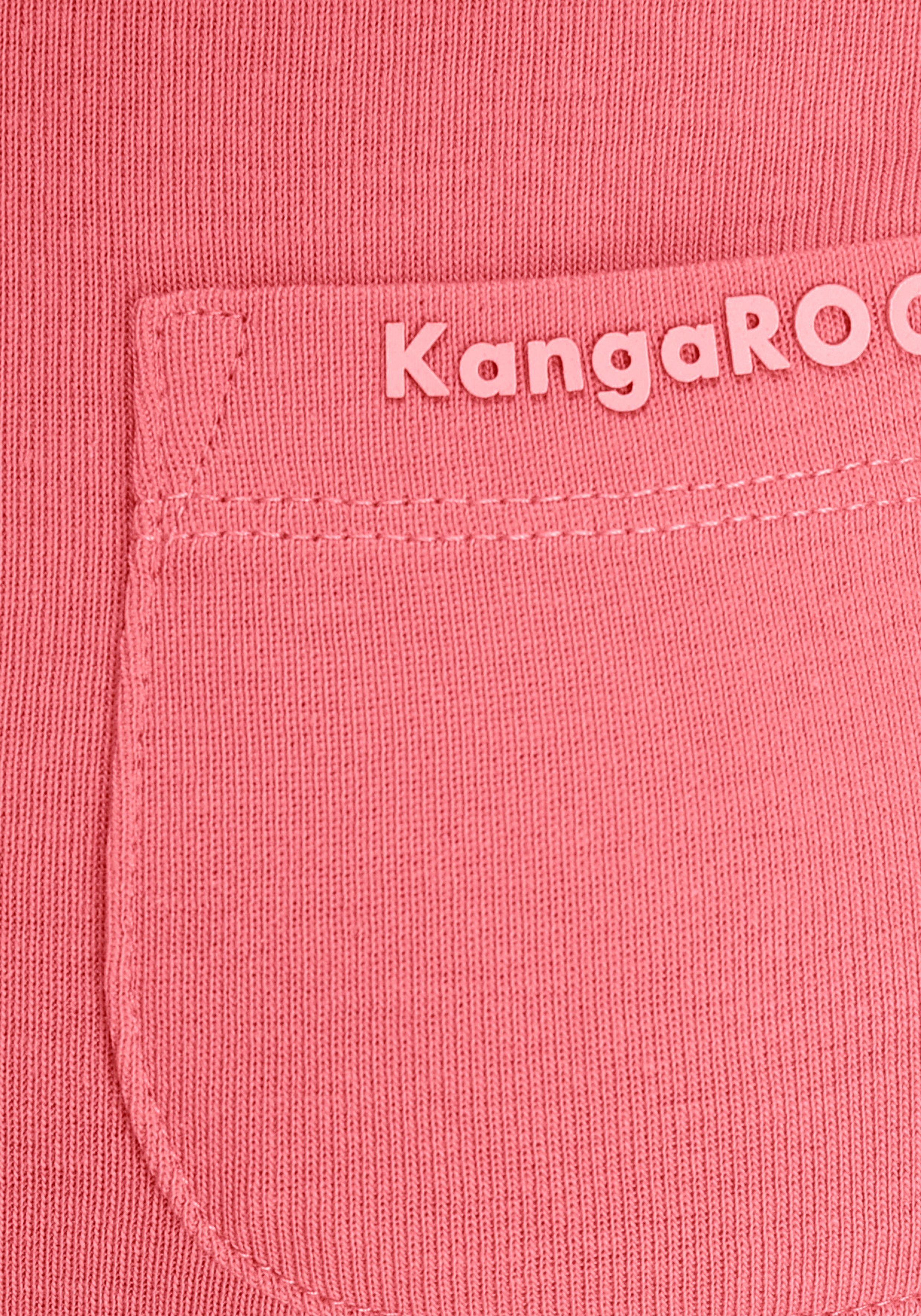 KangaROOS Shirt met V-hals Korte mouwen, figuurvolgende snit, van katoen, in 2-pack (Set van 2)