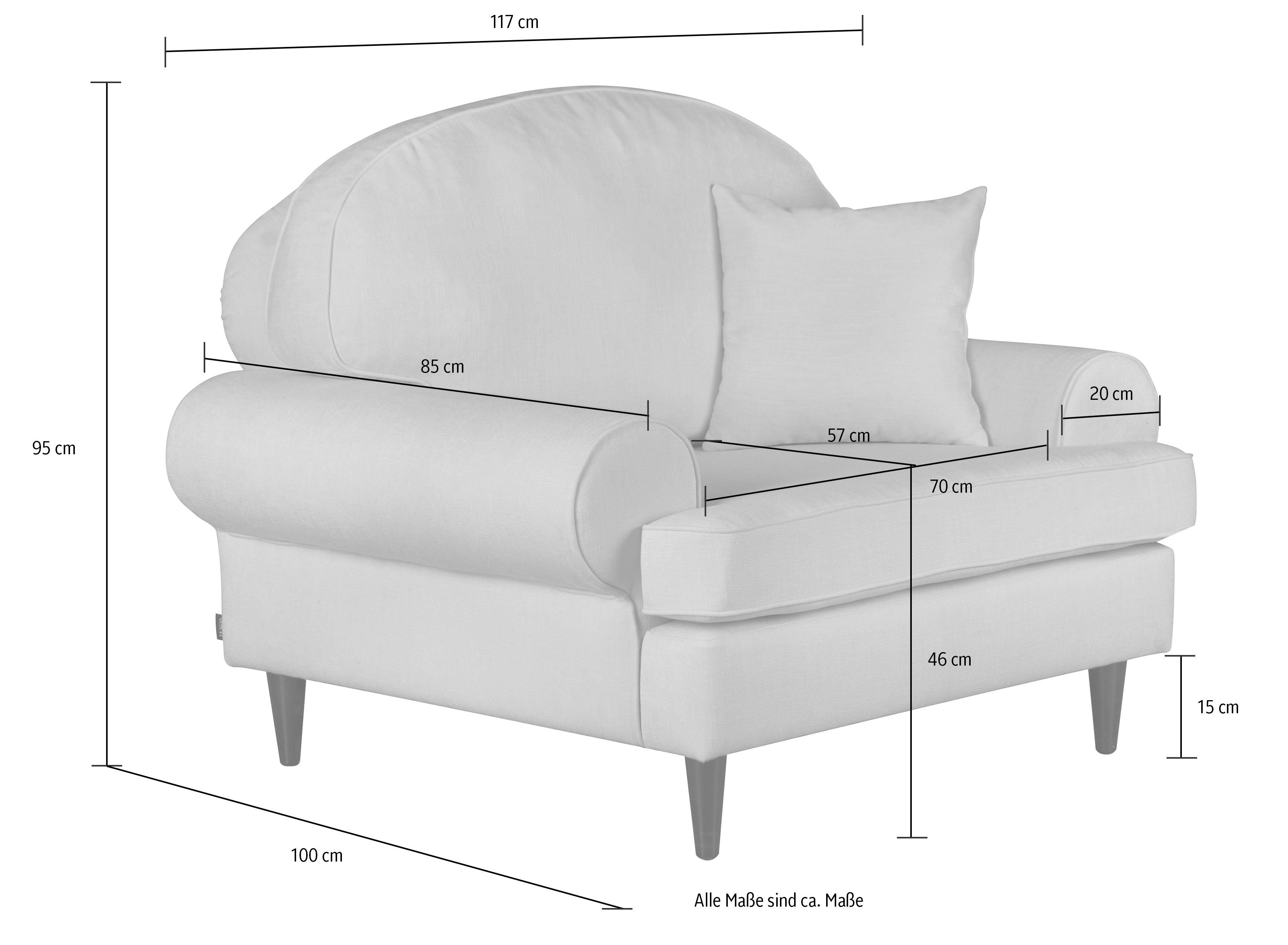 Home affaire Fauteuil Vitreux ook in bouclé-bekleding, bxhxd: 117x100x95 cm