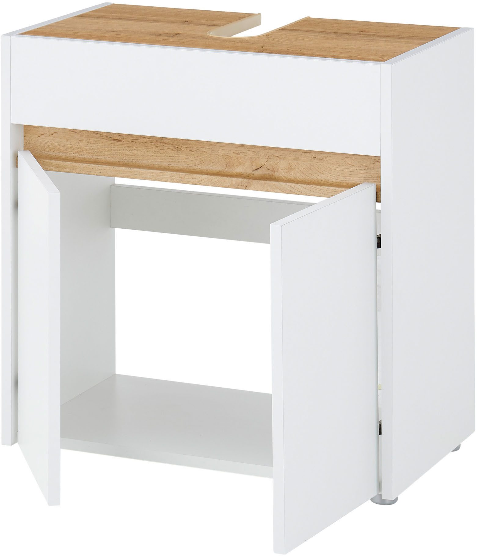INOSIGN Wastafelonderkast CITY/GIRON, wastafel met grepen, badkamerkast in tijdloos ontwerp