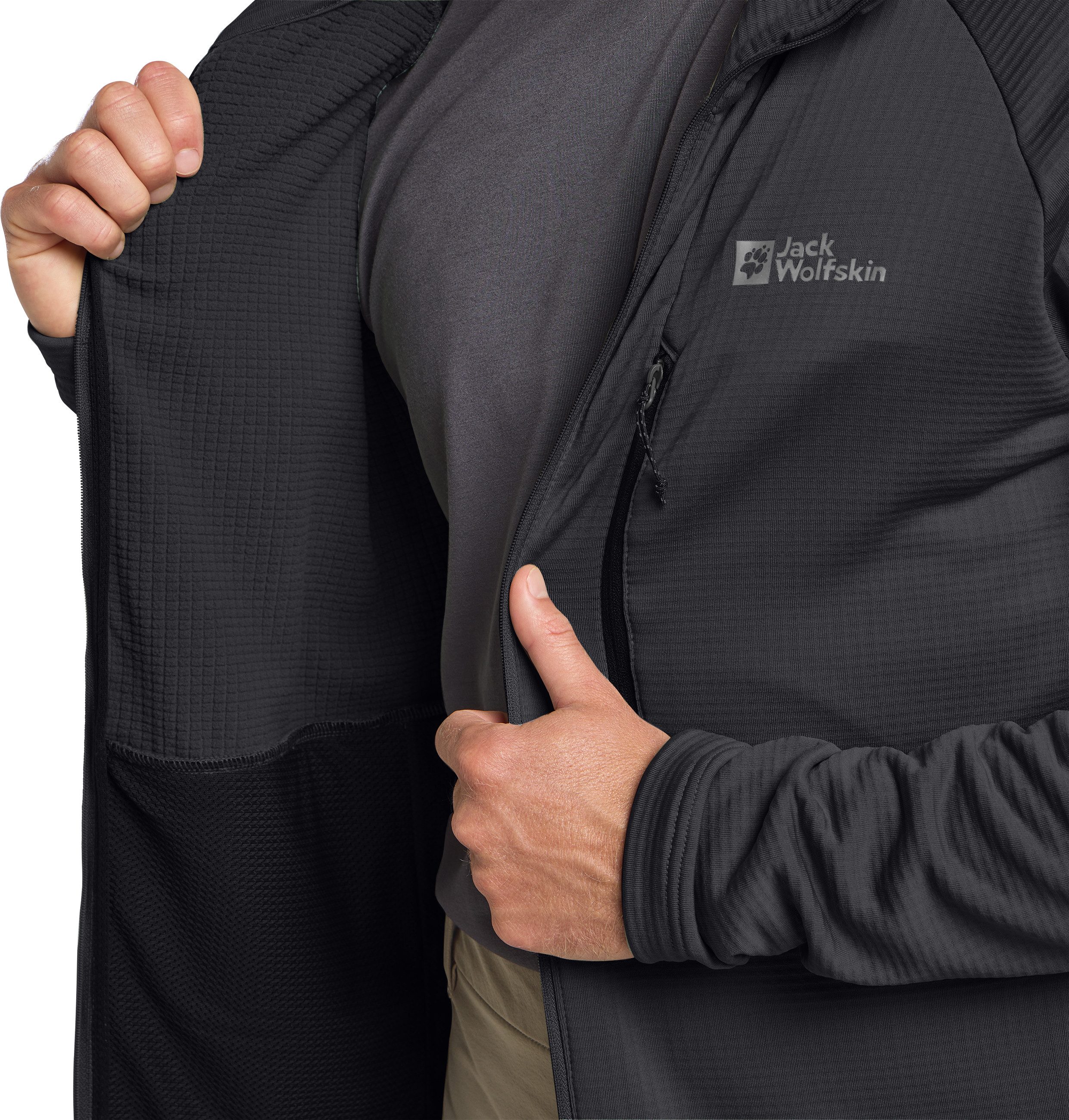 Jack Wolfskin Fleecejack KOLBENBERG HOODED FZ M