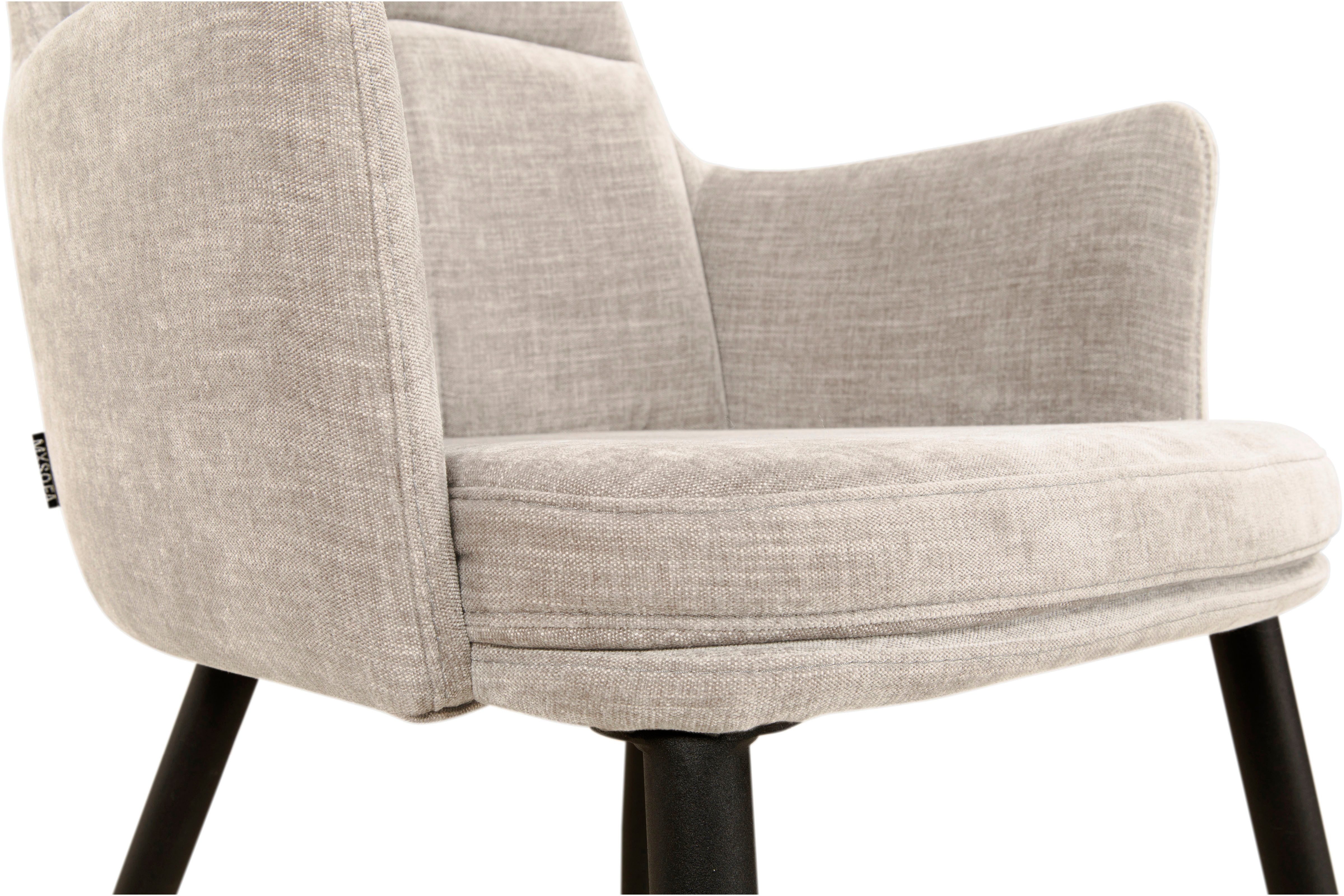 OMG Design Stoel met armleuningen DONNA Zitkuip, comfortabel gepolsterd, eetkamerstoel (set)