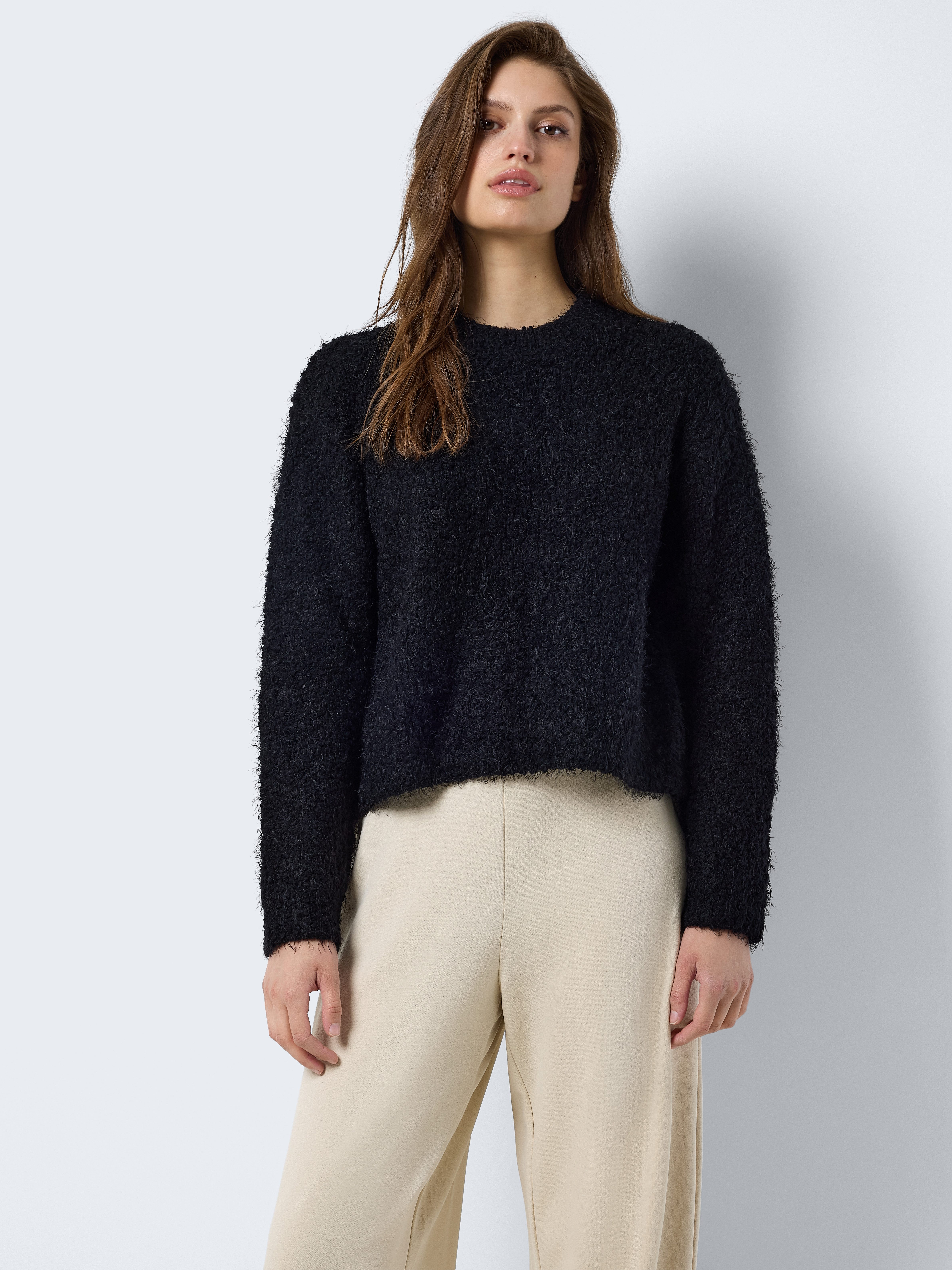 Noisy may Trui met ronde hals NMSASSY L S O-NECK KNIT FWD NOOS