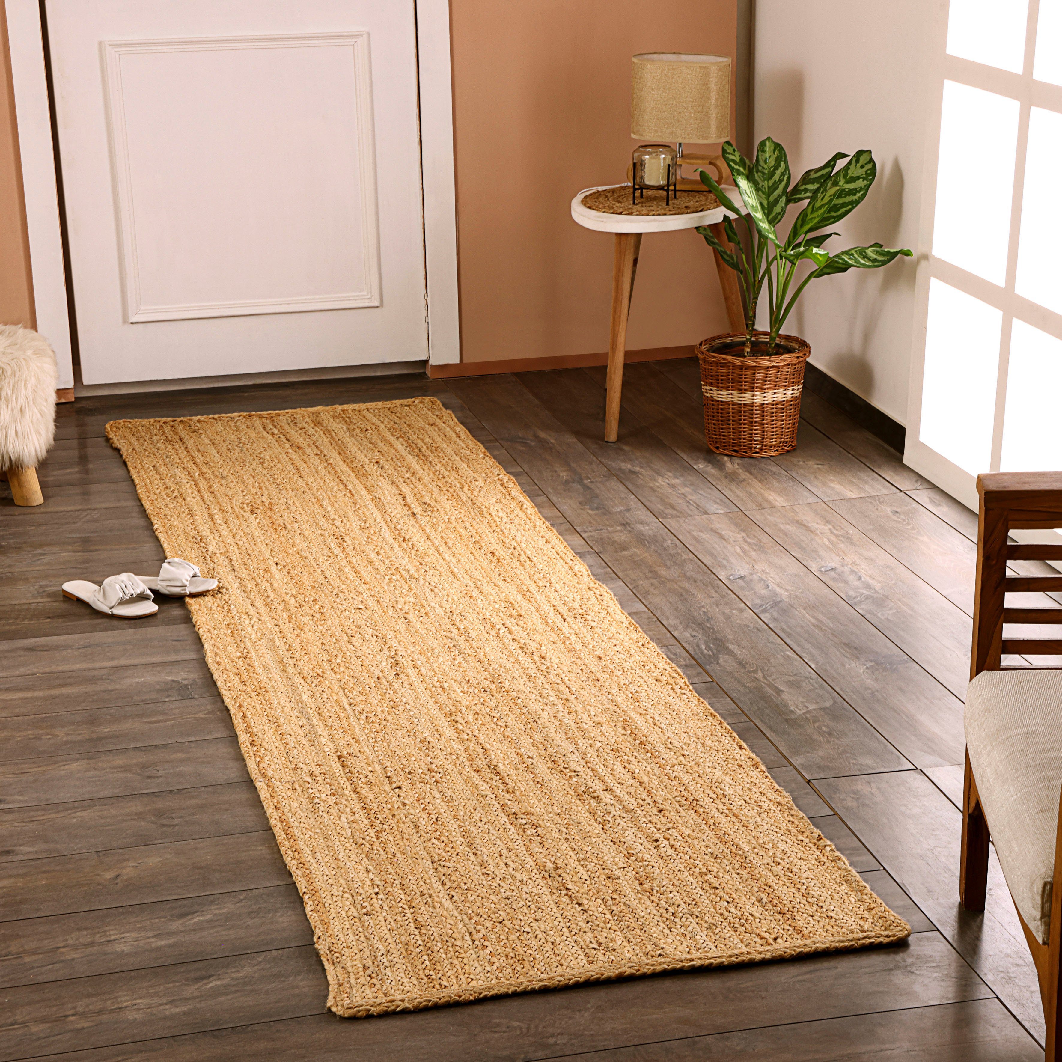 Myflair Möbel & Accessoires Loper Lola Jute tapijt, omkeerbaar tapijt, handgeweven, 100% natuurlijke vezel, Boho-stijl