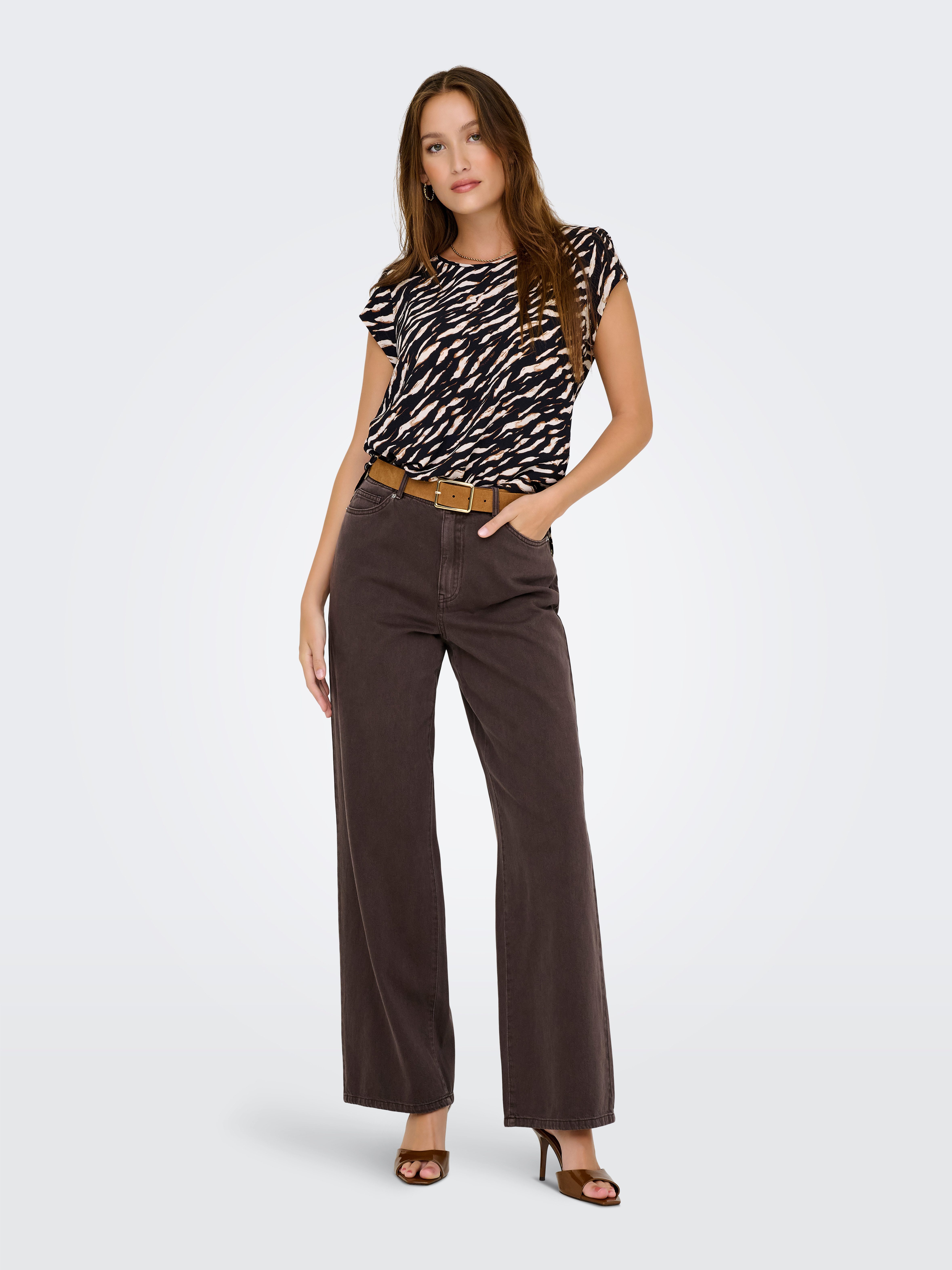Only Shirtblouse ONLVIC S/S AOP TOP NOOS PTM