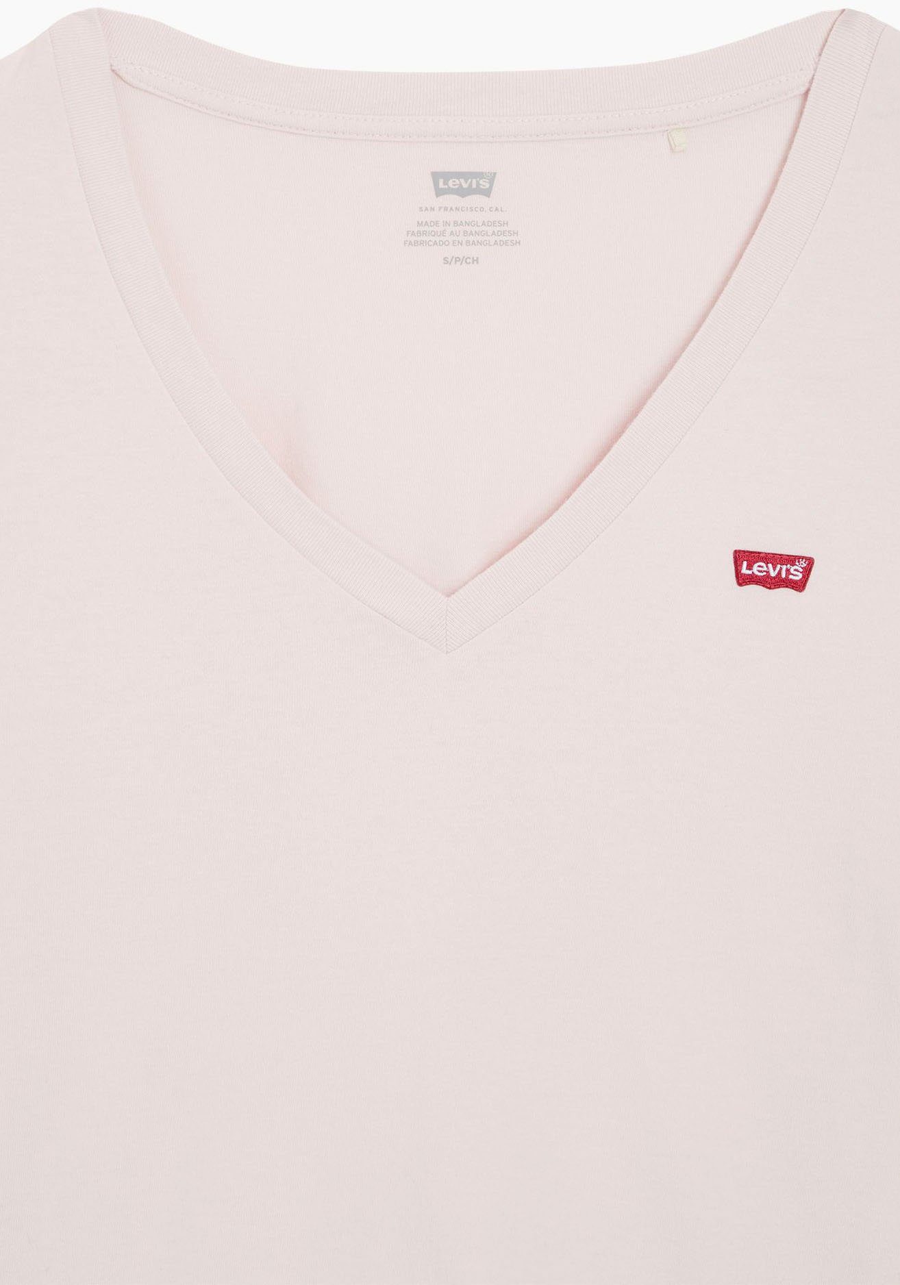 Levi's Shirt met V-hals Perfect Tee met klein batwing-logo