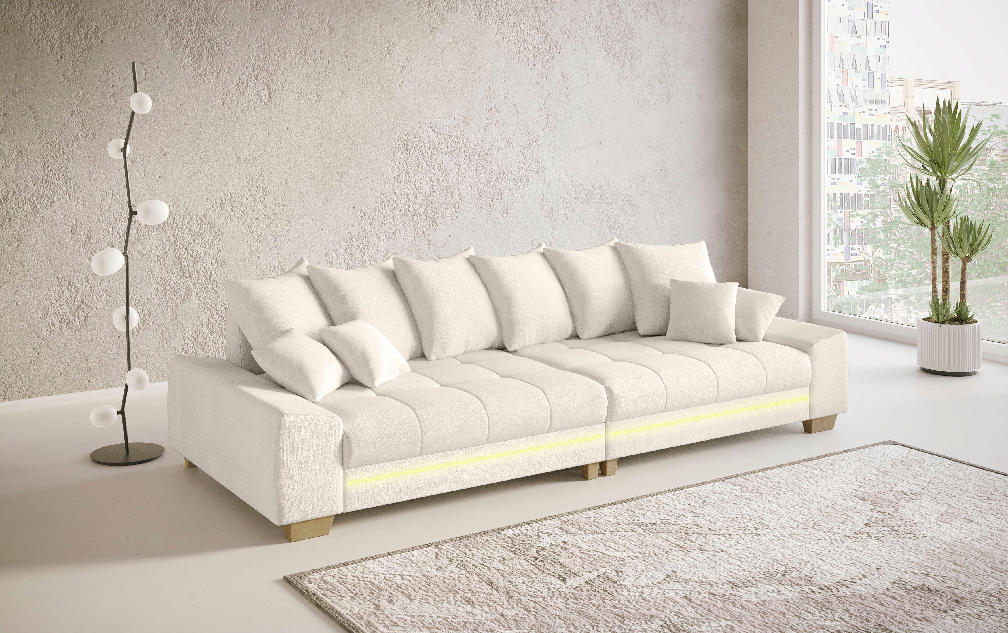 Mr. Couch Megabank Nikita II met rgb-led verlichting, optioneel met koudschuim