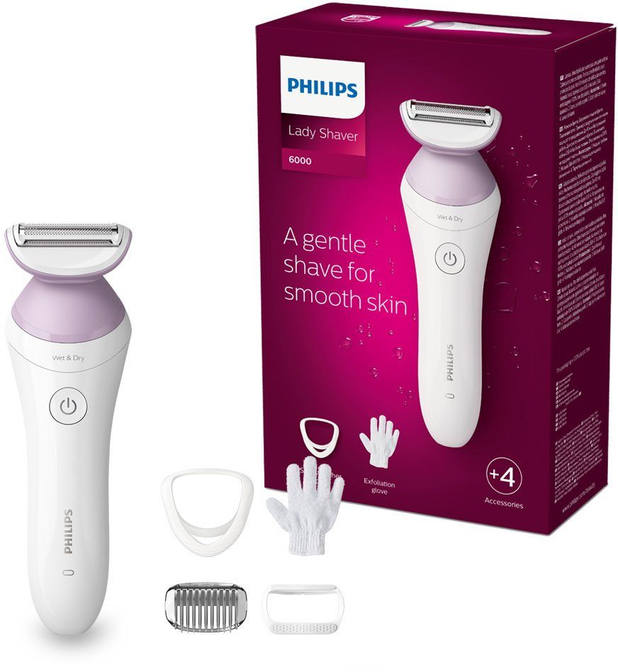 Philips Ladyshave SatinShave Prestige BRL136/00 nat of droog, inclusief handschoen