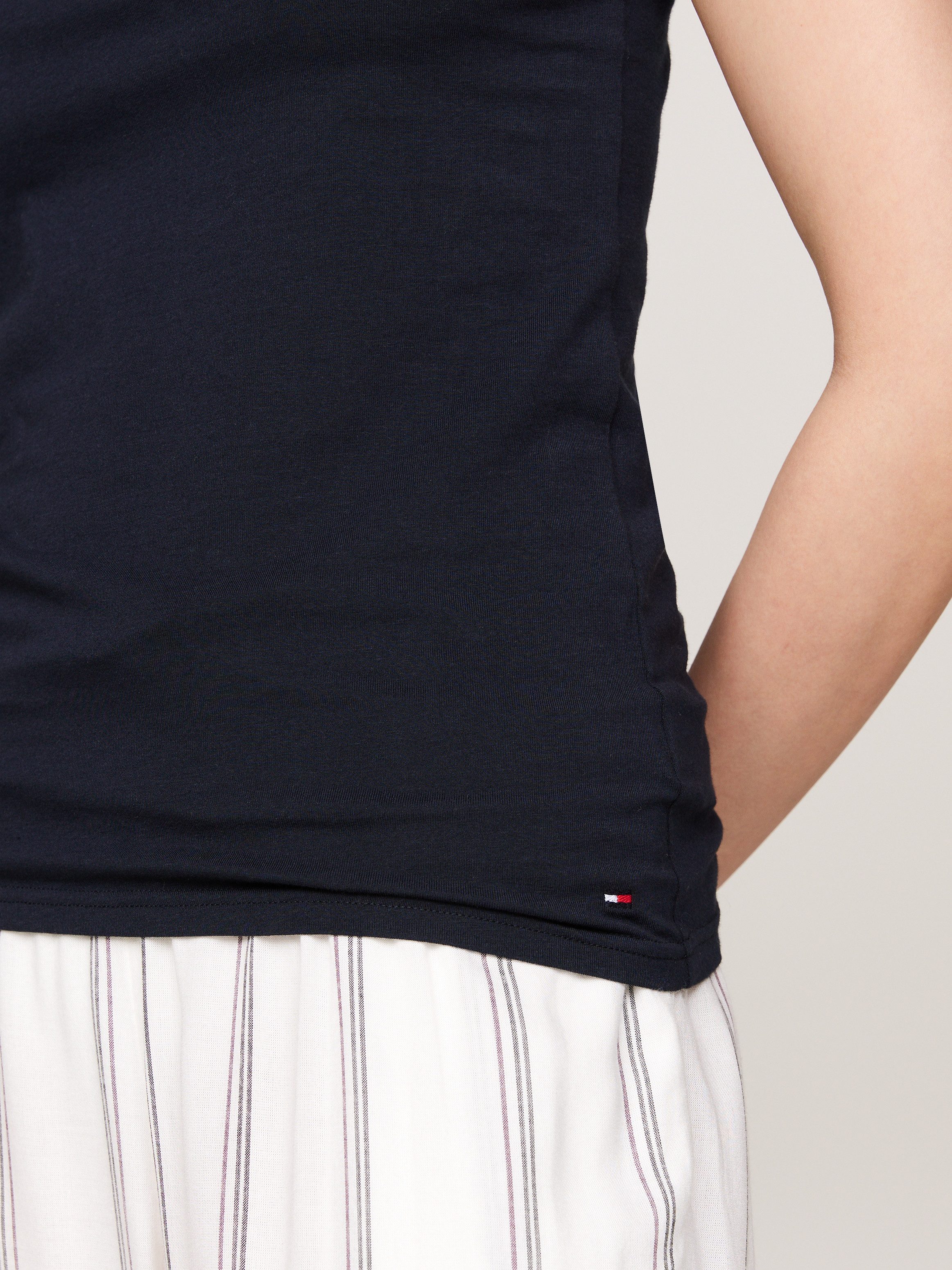 Tommy Hilfiger Underwear T-shirt met geborduurd logo (set 2-delig 2 stuks)