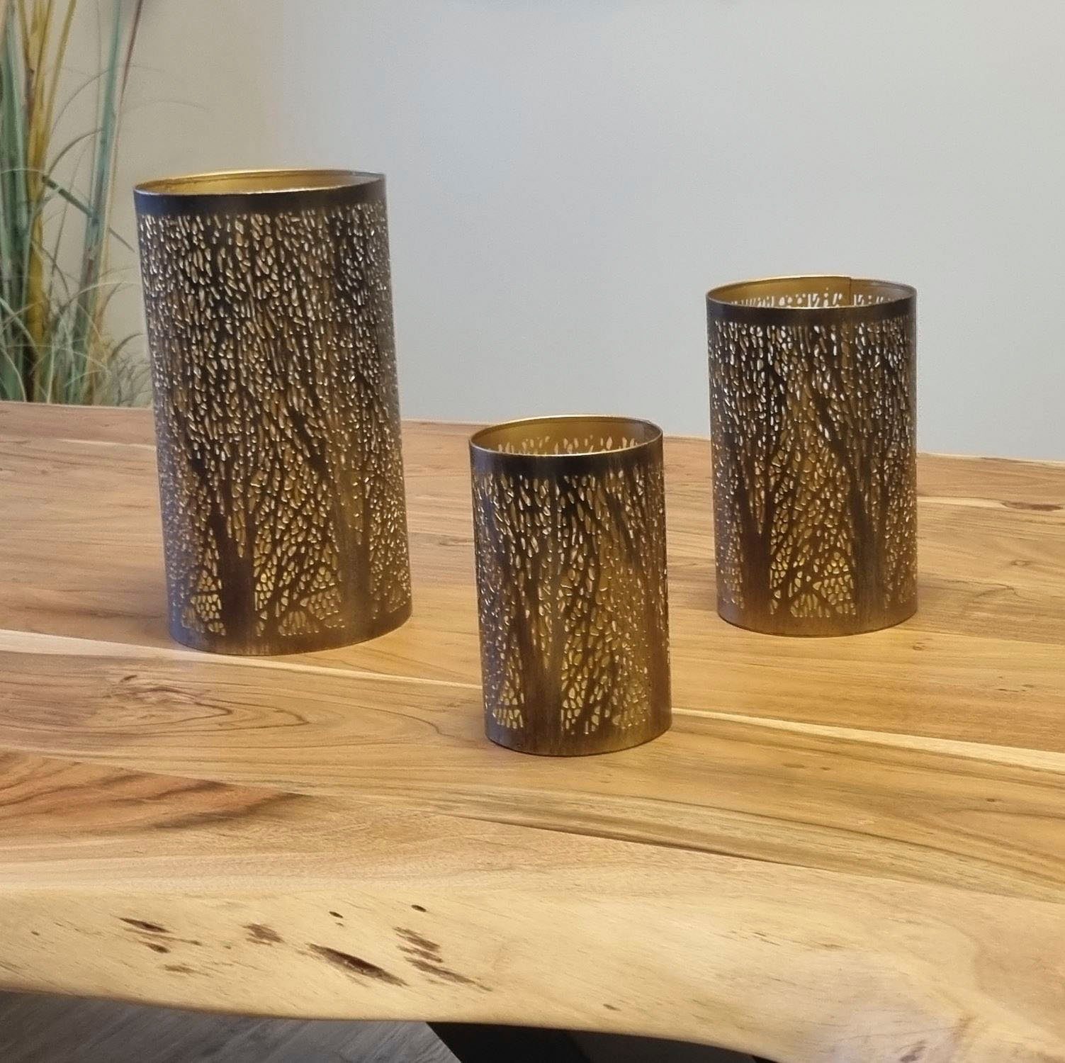 Ambiente Haus Lantaarn met kaars Lantaarn bosmotief - (H) 28 cm (1 stuk)