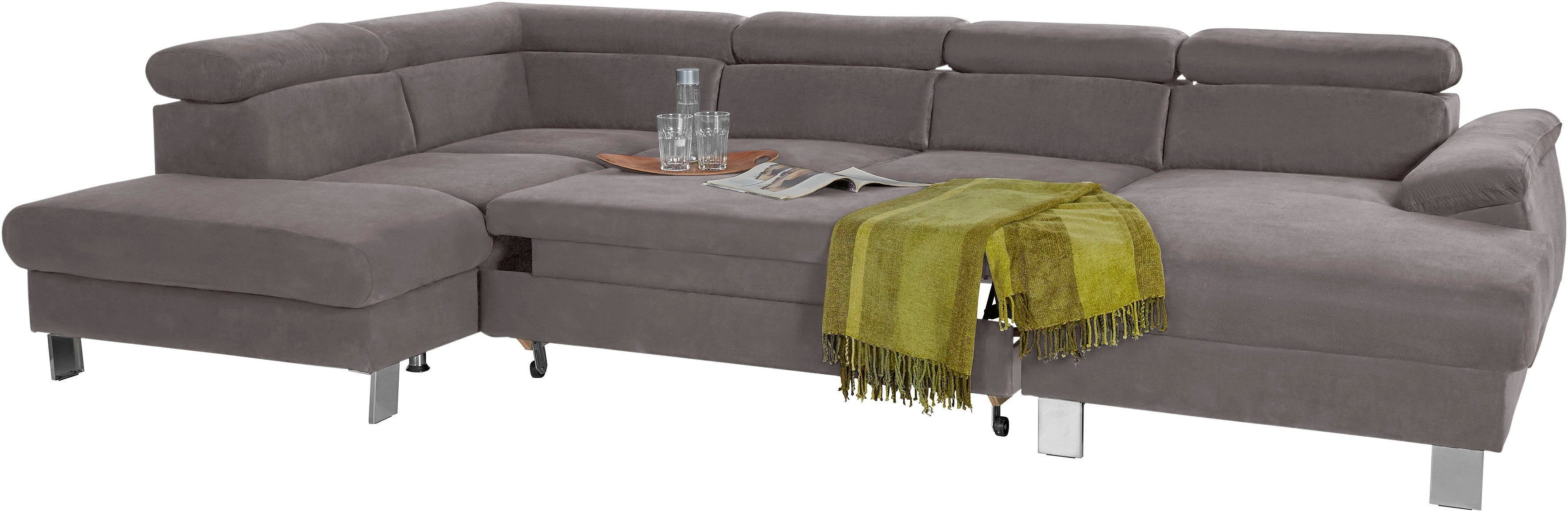 COTTA Zithoek Komaris U-vorm, B: 320 resp. 100 cm (set: woonlandschap & hocker) (set)