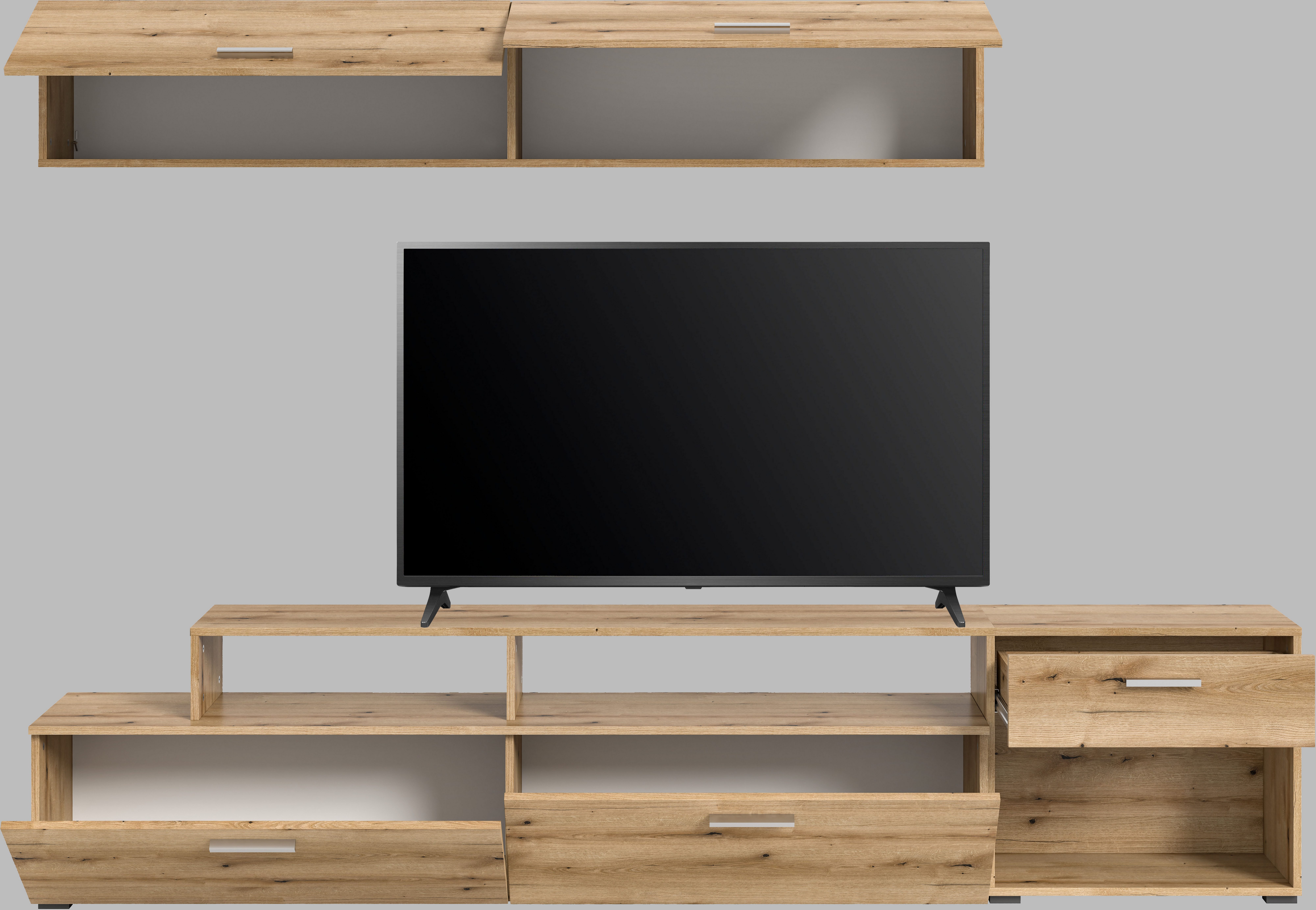 INOSIGN Wandmeubel Rotu, Breedte 247 cm, bestaand uit: Lowboard en Hangkast