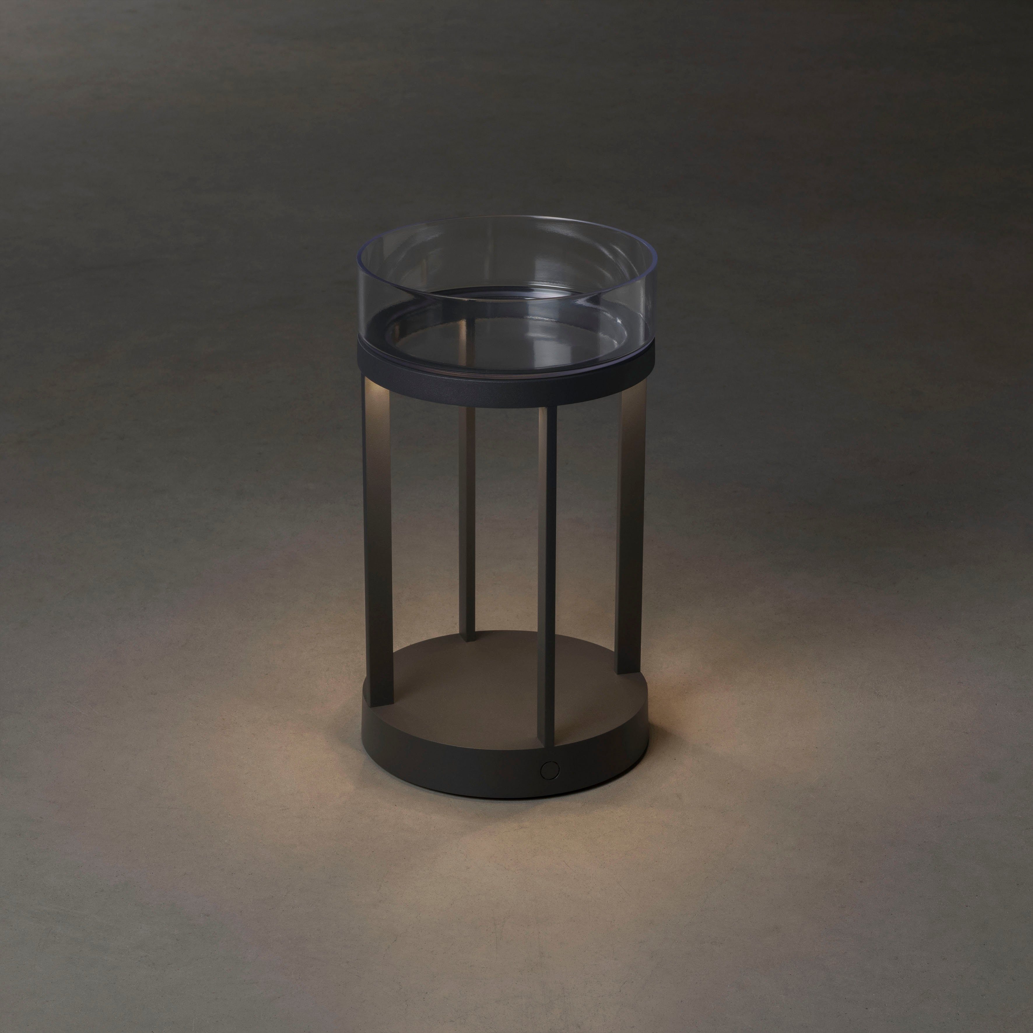 KONSTSMIDE Led-lantaarn Chieti Chieti LED USB-lantaarn, dimbaar 2700/3000K glasdeksel (2 stuks)