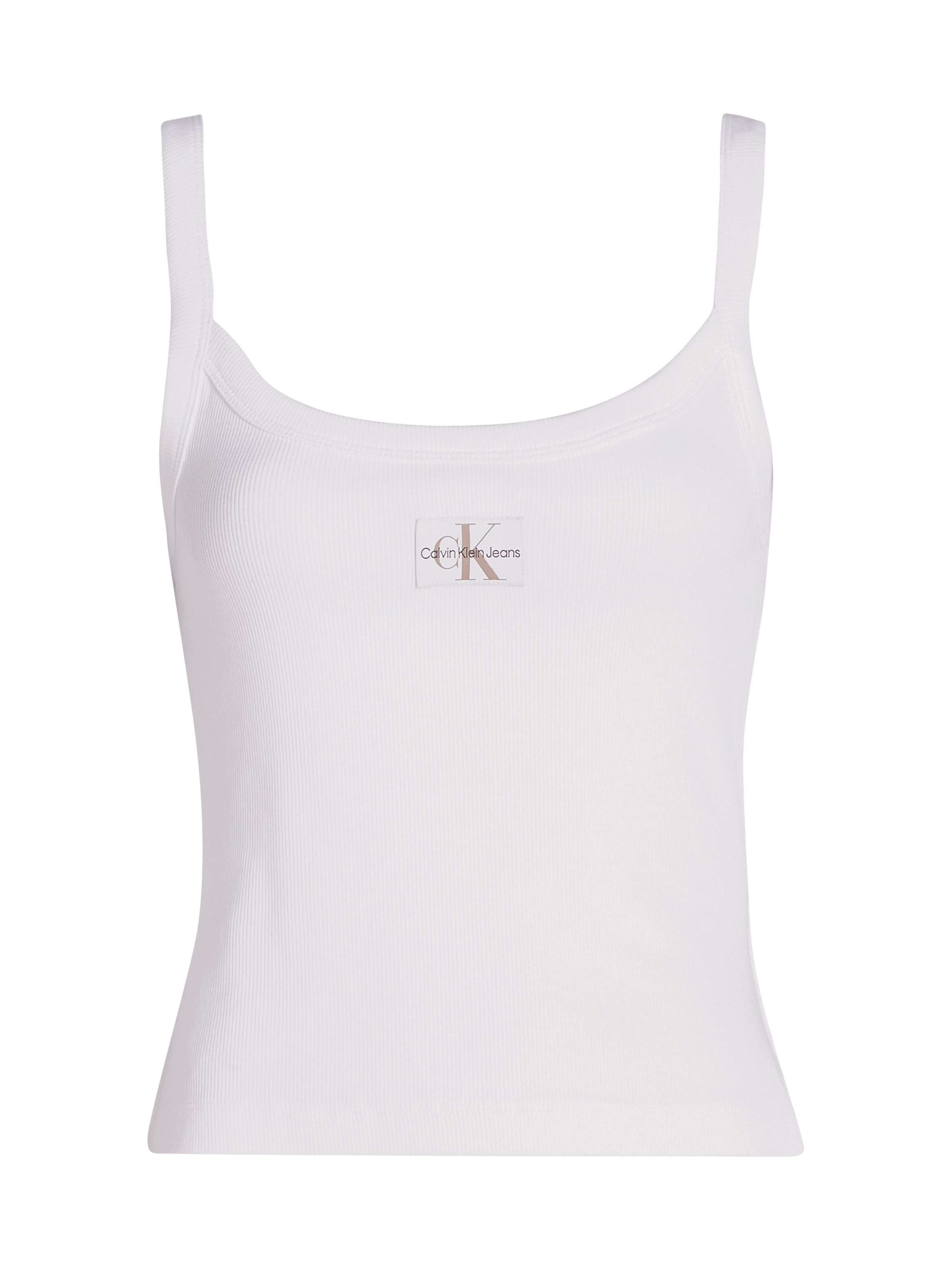 Calvin Klein Top met spaghettibandjes WOVEN LABEL RIB TANK