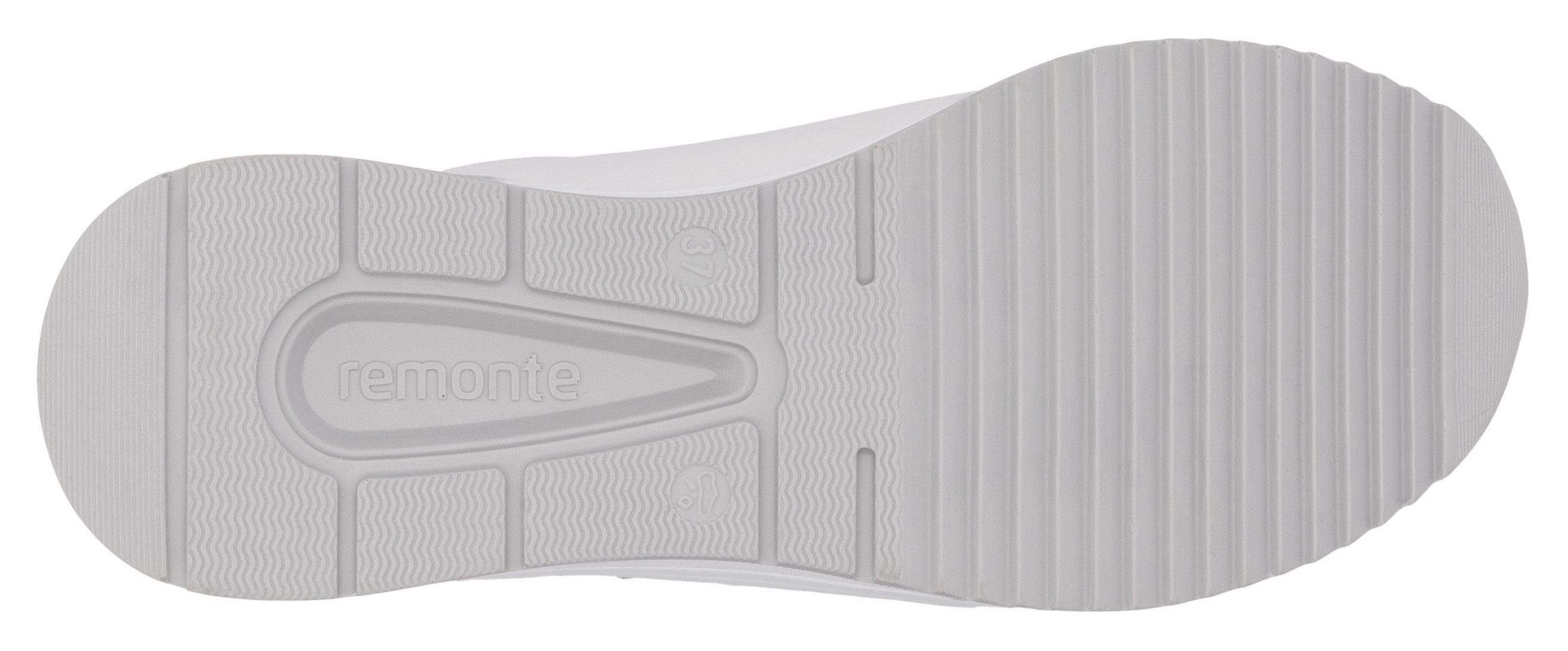 Remonte Sneakers met sleehak , vrijetijdsschoen, lage schoen, veterschoen, vegan verwerking