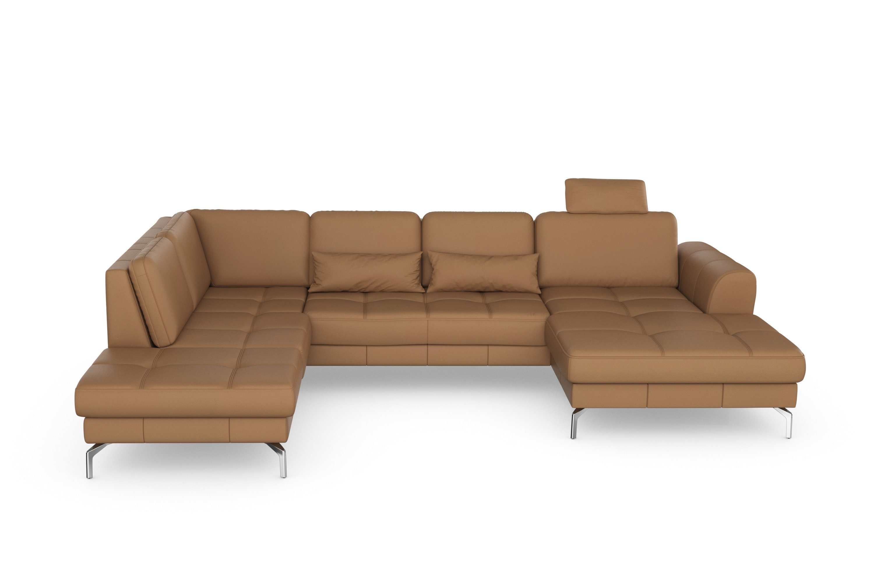 sit&more Zithoek Bendigo U-vorm inclusief zitdiepteverstelling, bodemvrijheid 15 cm, in 2 pootkleuren bruin, zithoeken, 332 cm