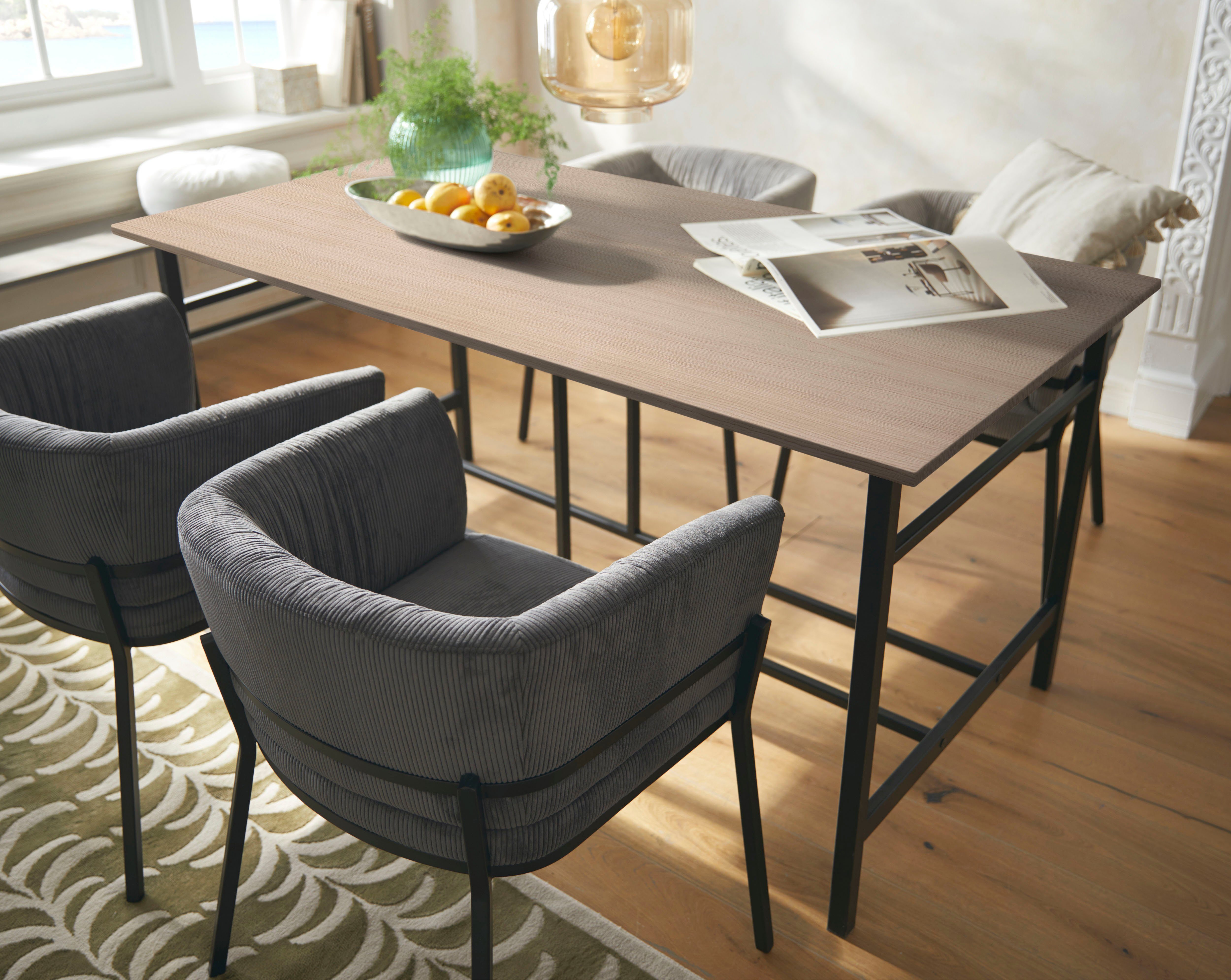 Home affaire Eettafel Sare met echt houtfineer van eiken