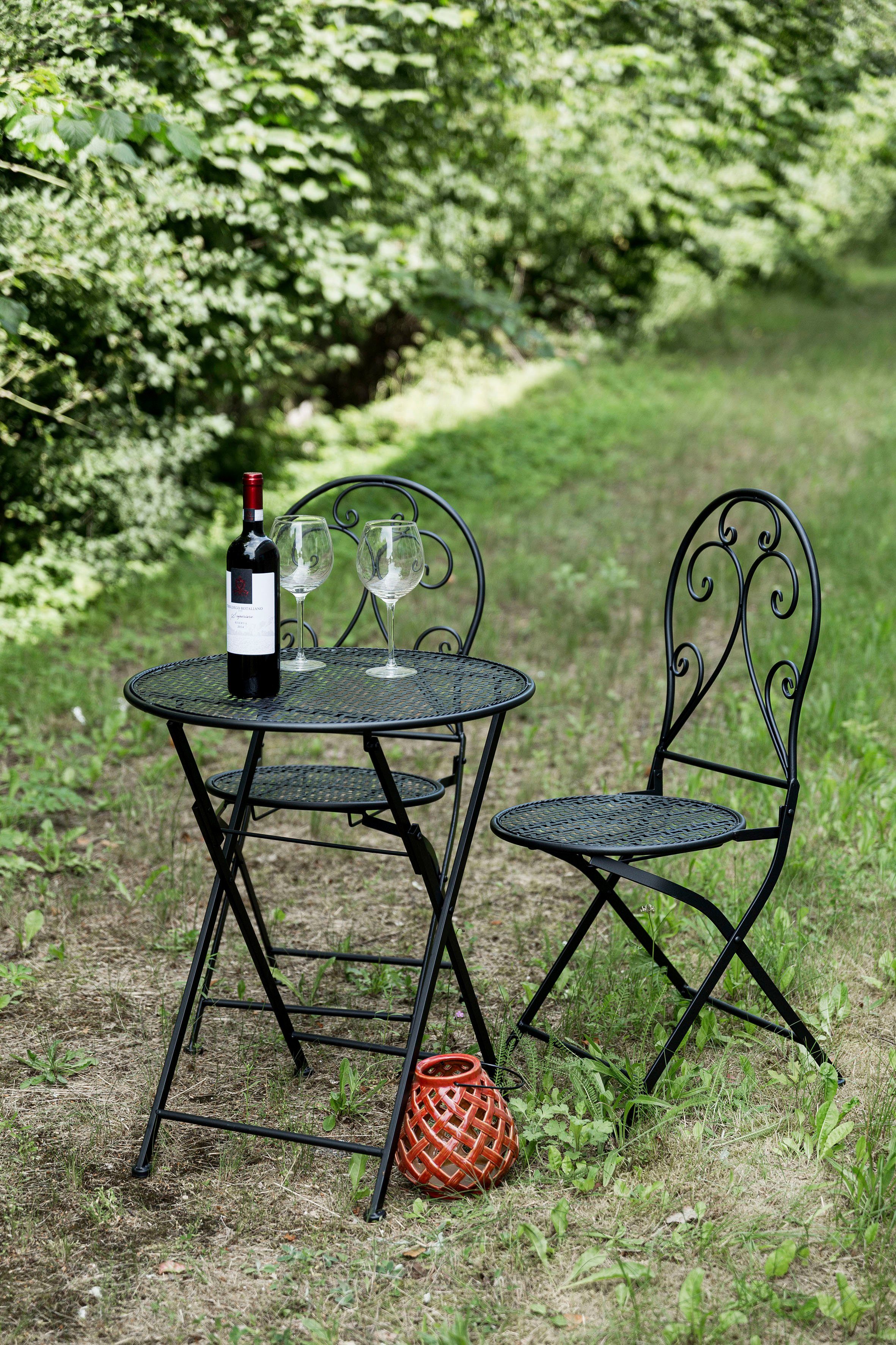 my Flair Stoel gemaakt van metaal (set, 3 stuks) gestoffeerde stoelen