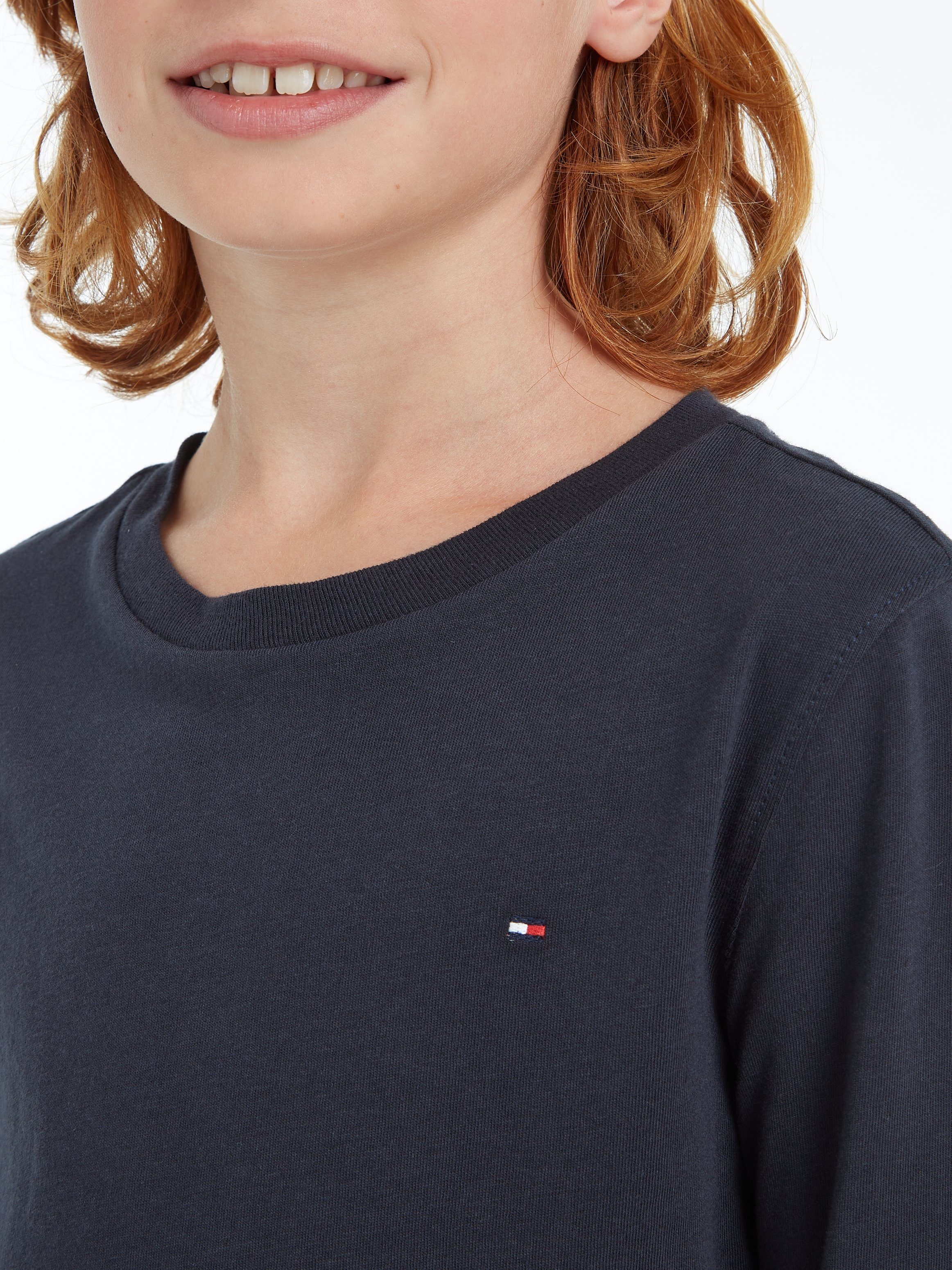 Tommy Hilfiger Shirt met lange mouwen BOYS BASIC CN KNIT L/S met tommy hilfiger logo-vlag