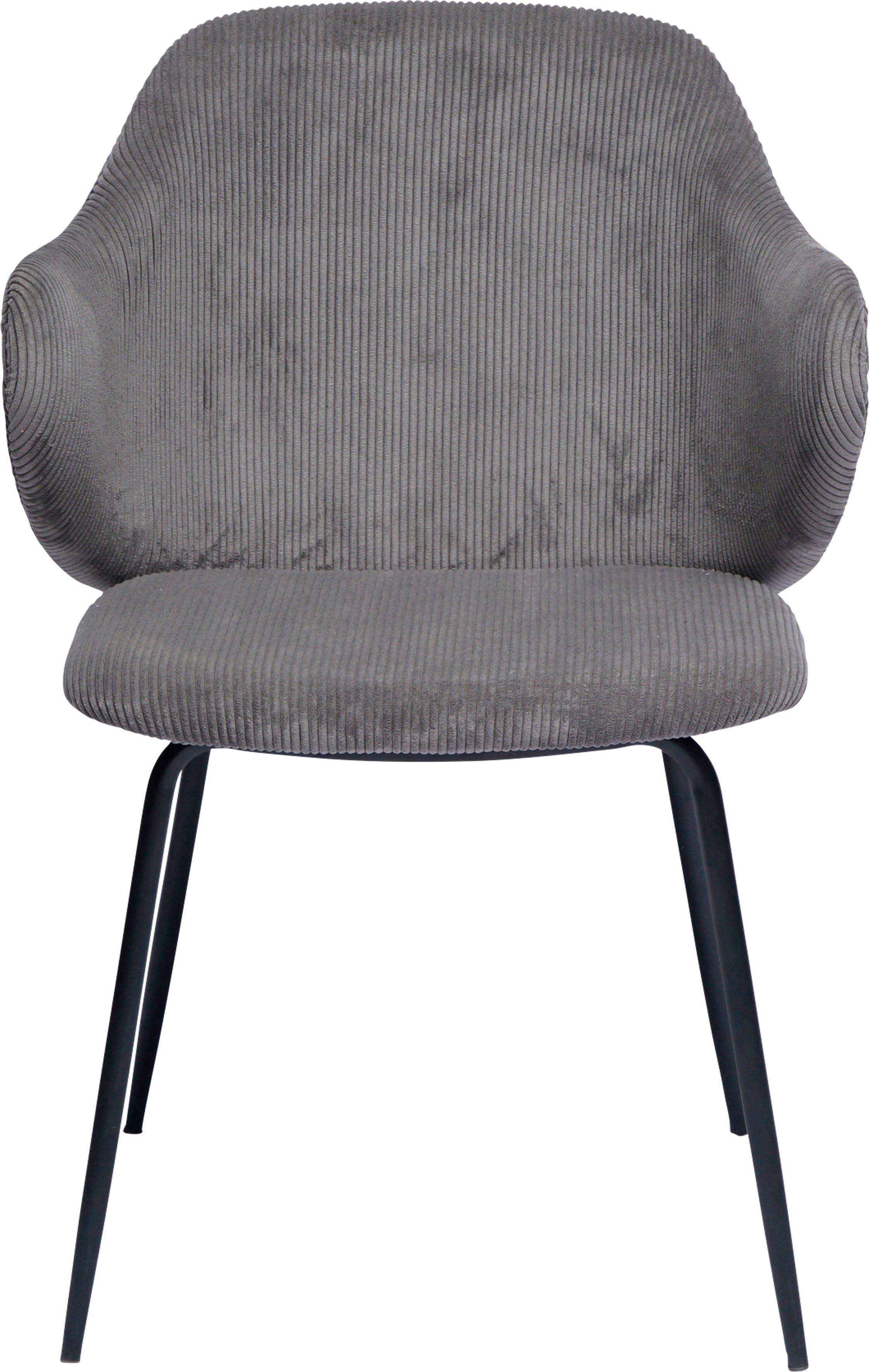 SalesFever Stoel met armleuningen Bekleding in corduroy-look (set, 2 stuks)