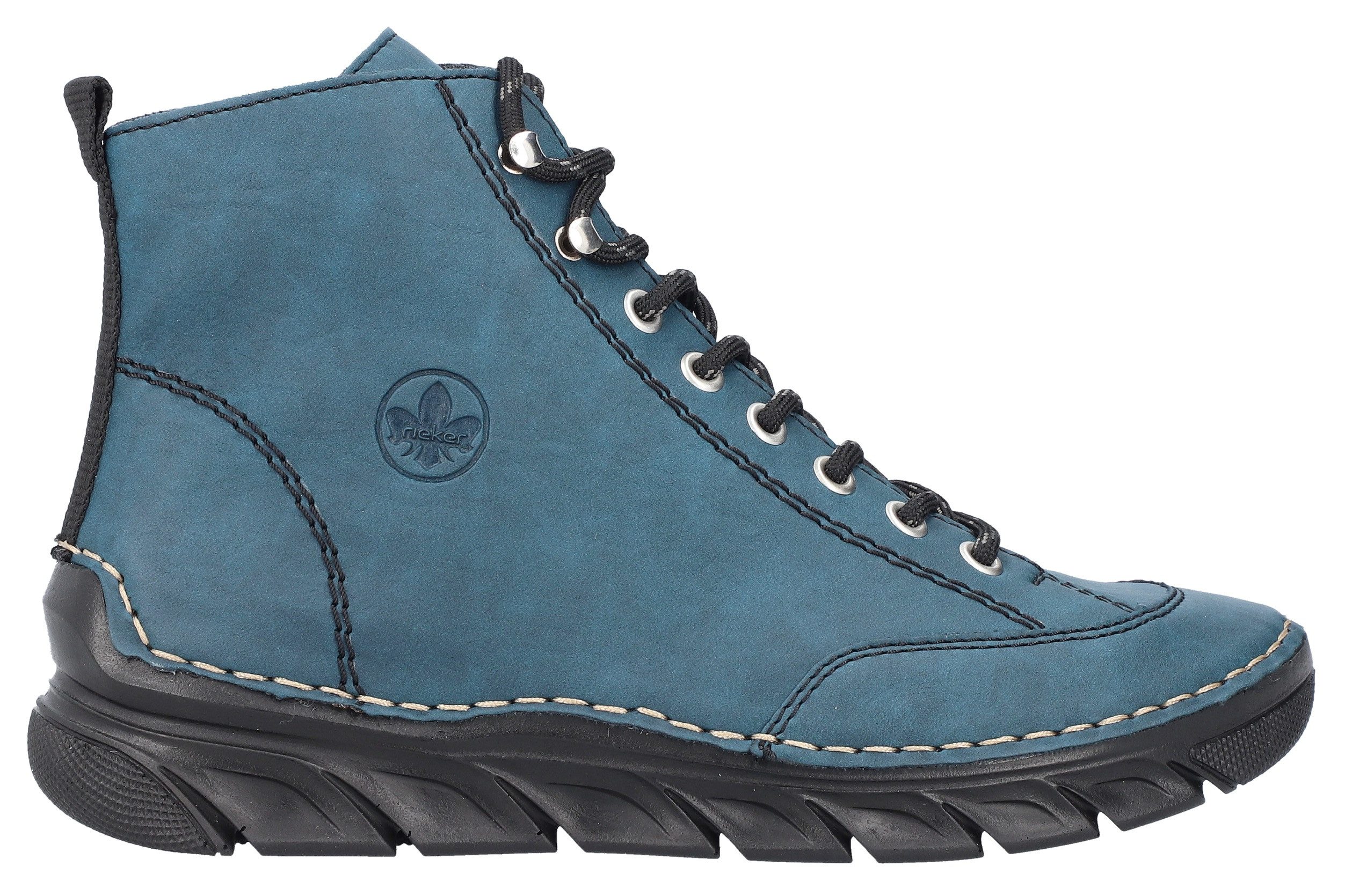 Rieker Sneakers vrijetijdsschoen, lage schoen, veterschoen met binnenrits