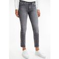 calvin klein slim fit jeans mid rise slim in 5-pocketsstijl grijs