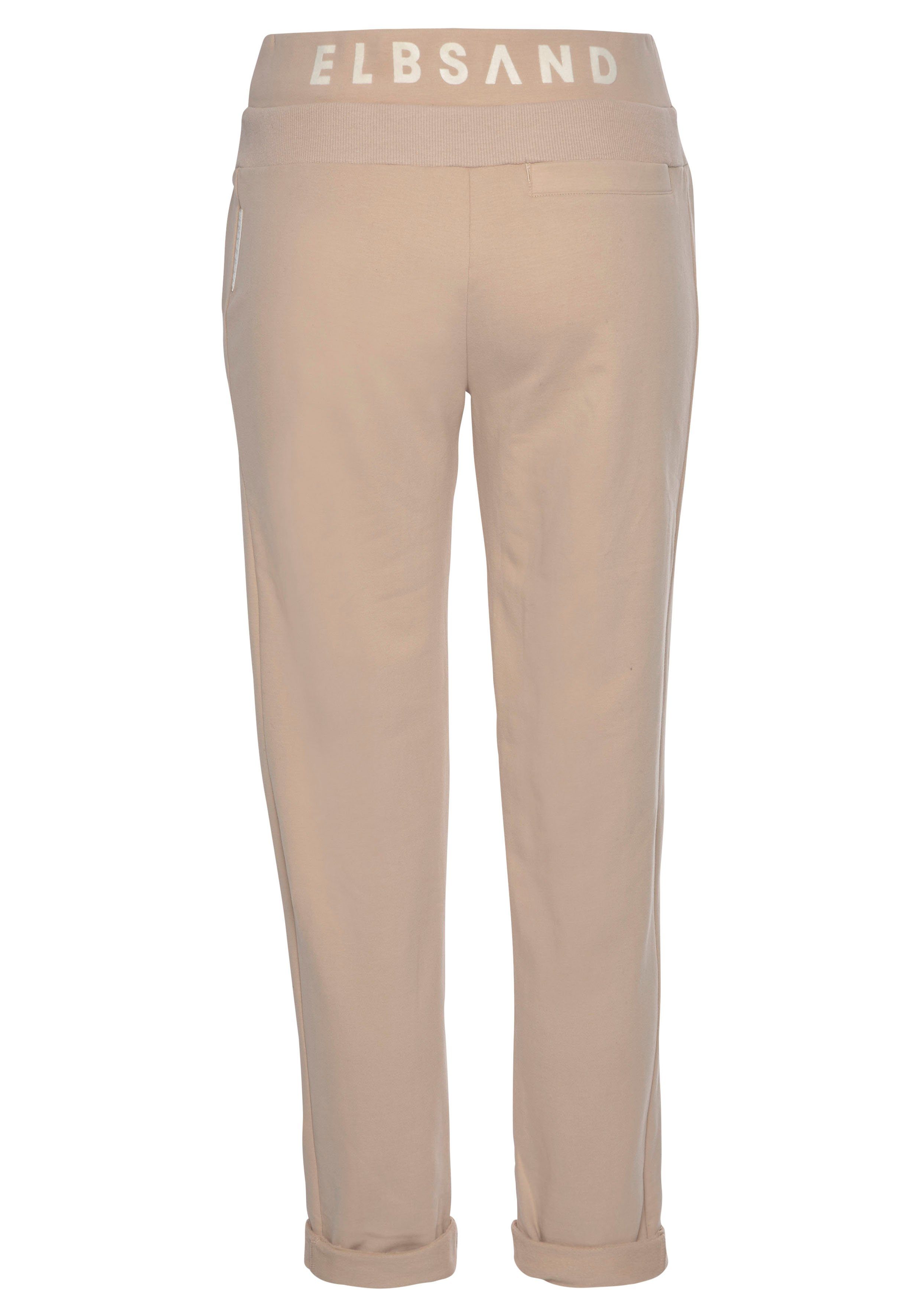 Elbsand Sweatbroek Brinja met zakken en brede trekkoorden, joggingbroek, casual pasvorm