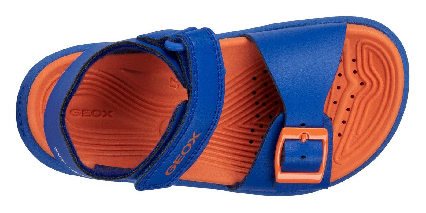 Geox Badslippers J SANDAL FOMMIEX BOY zomerschoen badschoen klittenbandschoen met klittenbandsluiting