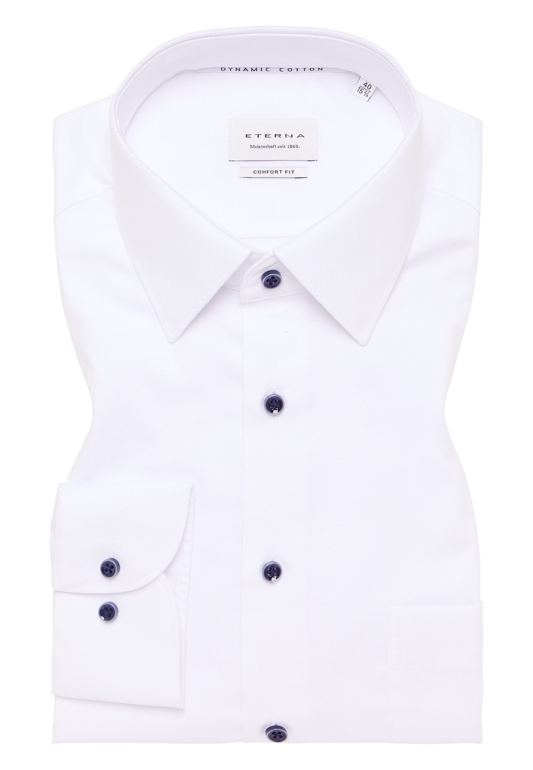 Eterna Overhemd met lange mouwen Comfort fit NON IRON (strijkvrij)