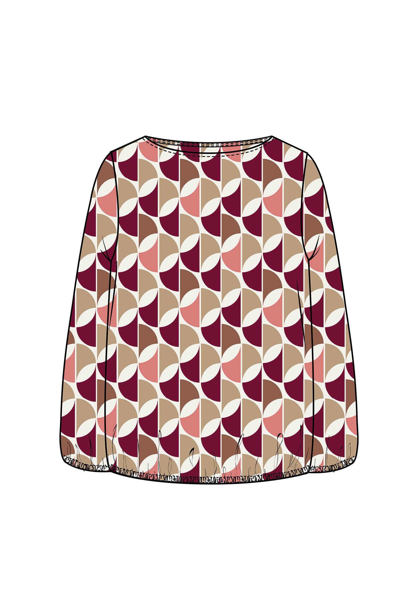 s.Oliver Shirt met lange mouwen met elastische taille