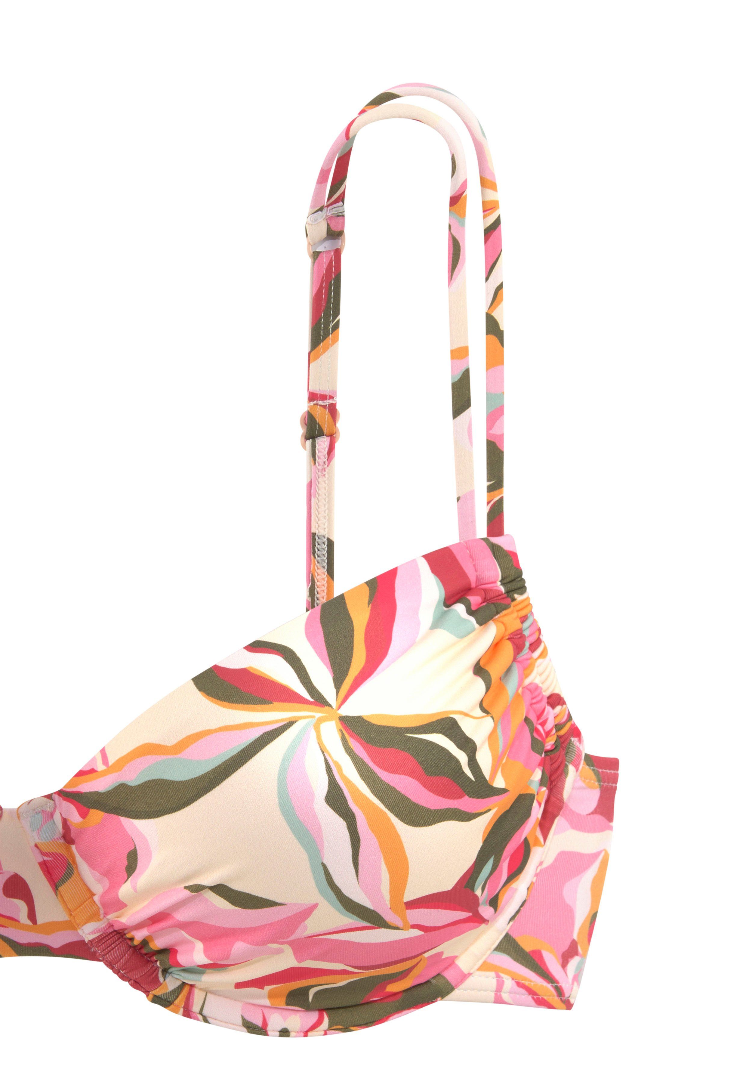 s.Oliver RED LABEL Beachwear Bikinitop met beugels Bauhinia met gebloemd design