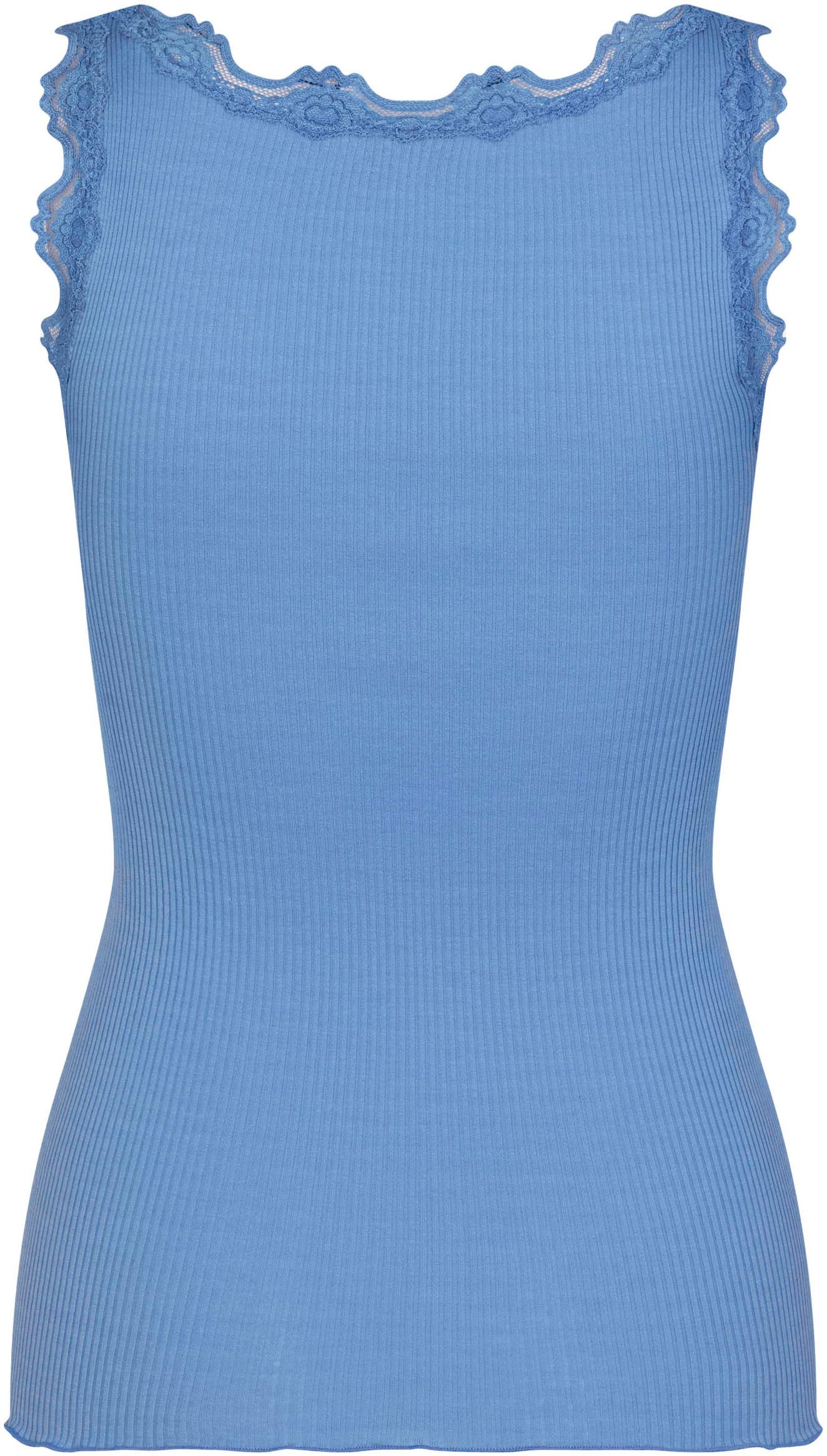 rosemunde Tanktop Babette Silk Top prachtige vintage kantafwerking aan hals en bandjes
