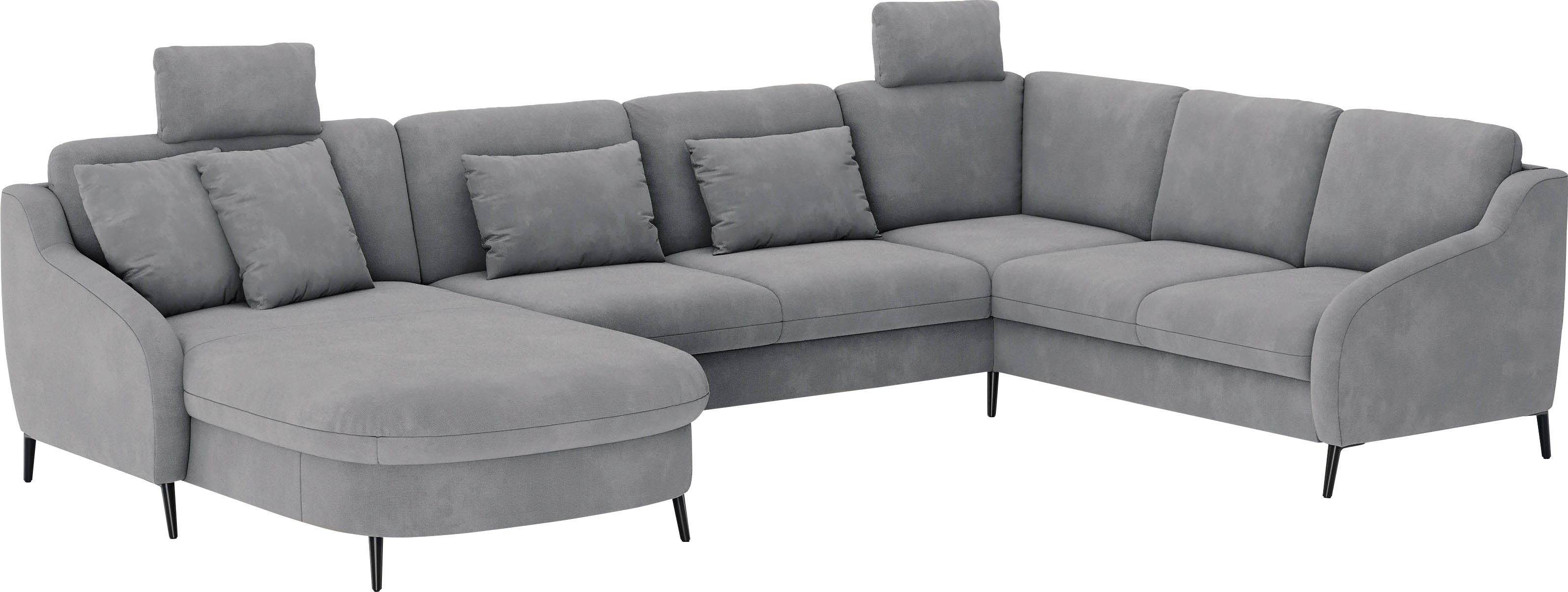 sit&more Zithoek Soul U-model optioneel met bedfunctie en bedlade of lade