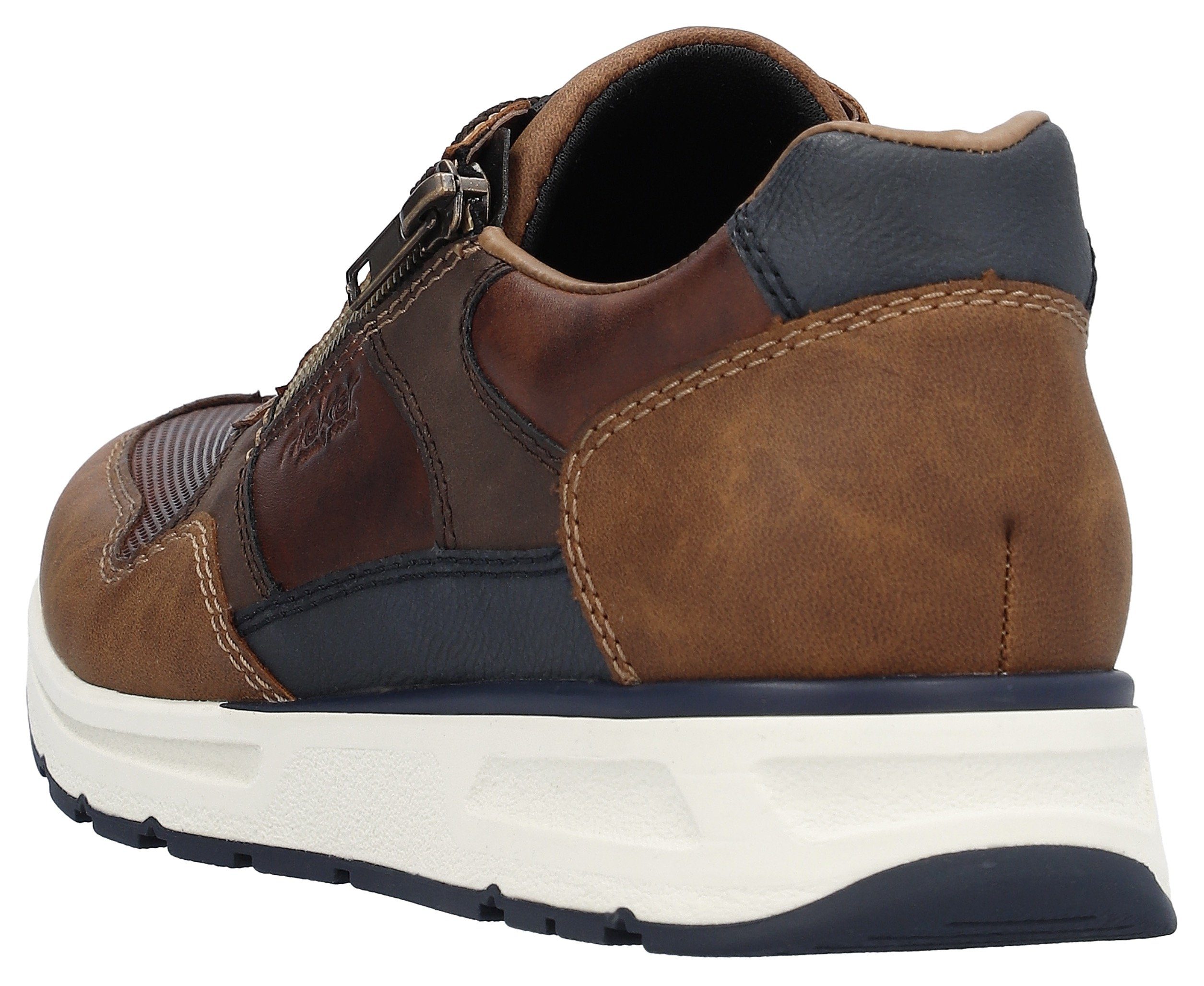 Rieker Sneakers met gepolsterde schaprand, vrijetijdsschoen, lage schoen, veterschoen