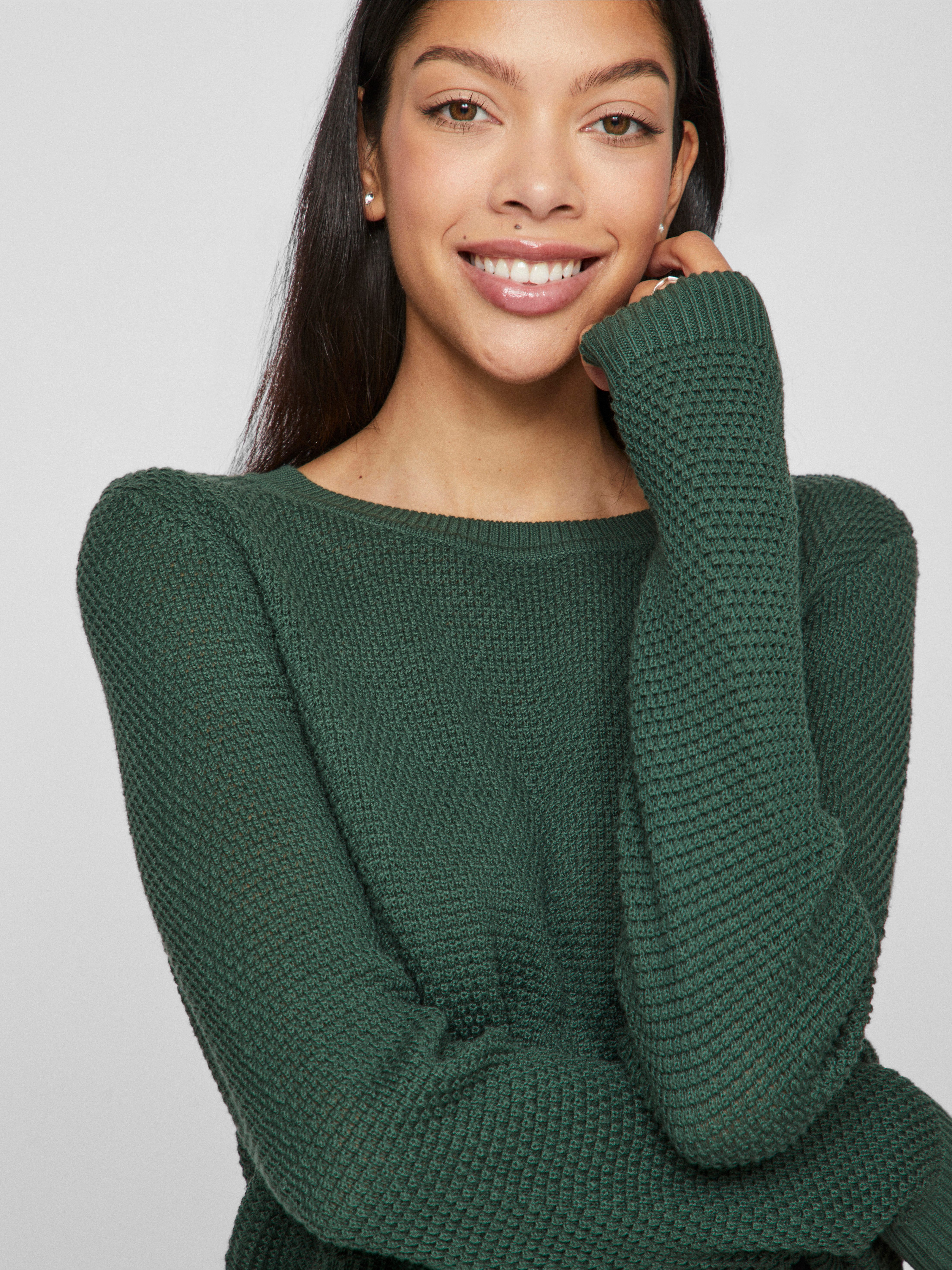 Vila Trui met ronde hals VIDALO O-NECK L S KNIT TOP- NOOS