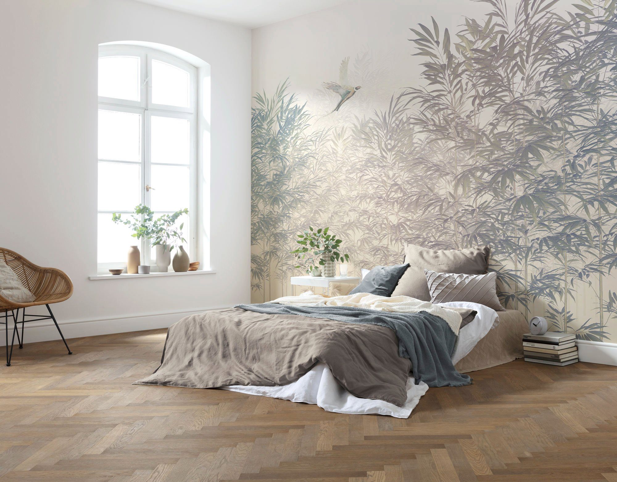 Komar Vliesbehang Digitale print vlies - Bamboo Paradise - Afmeting 300 x 250 cm (1 stuk)