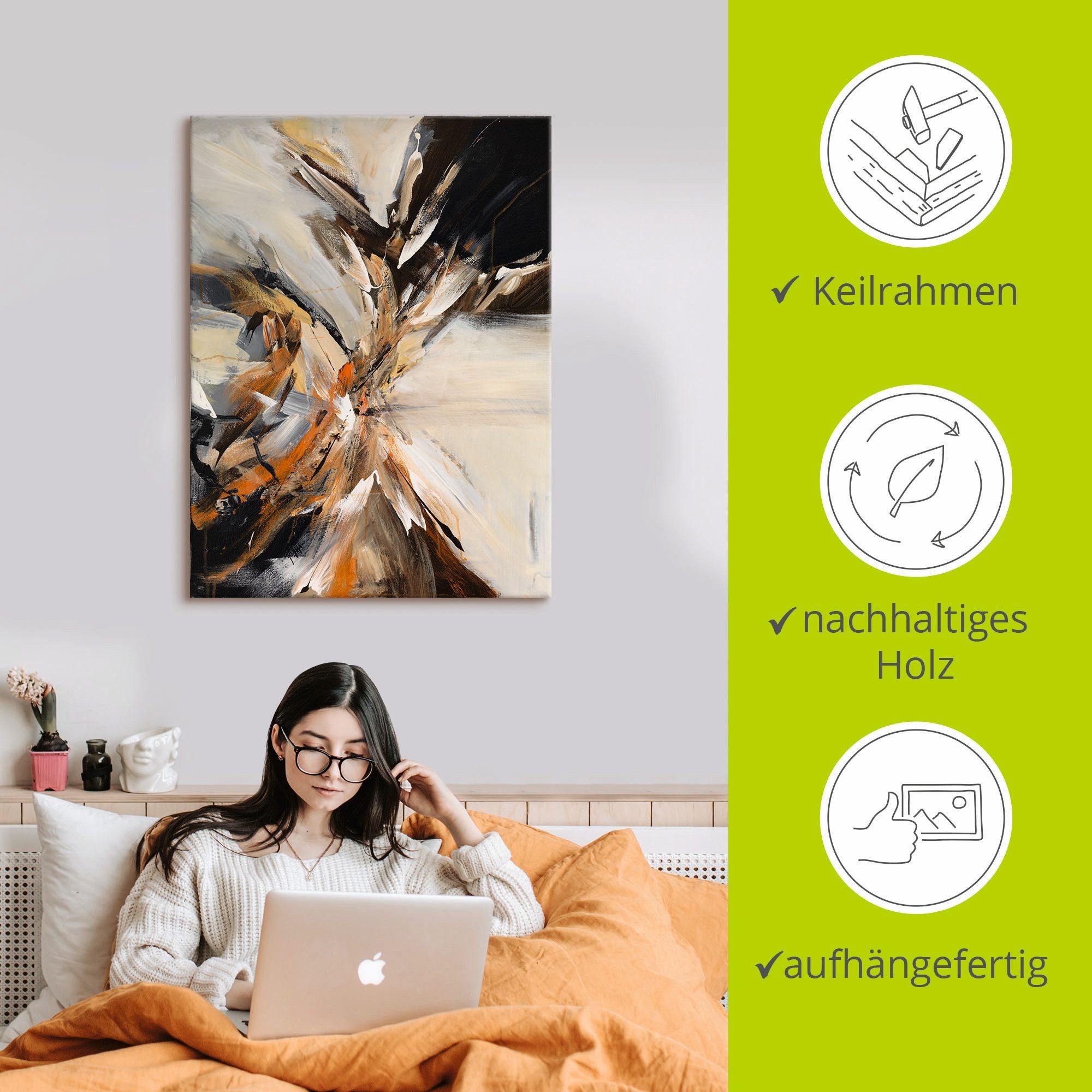 Artland Artprint Abstract IV als artprint op linnen, poster in verschillende formaten maten