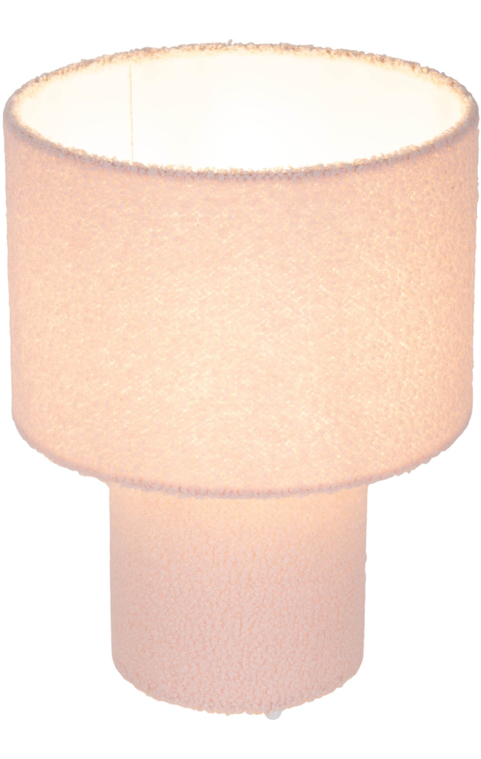 näve Tafellamp Fluffy fluffy pluche bekleding, h:31cm d:23cm, toevoer met schakelaar, e27 (1 stuk)