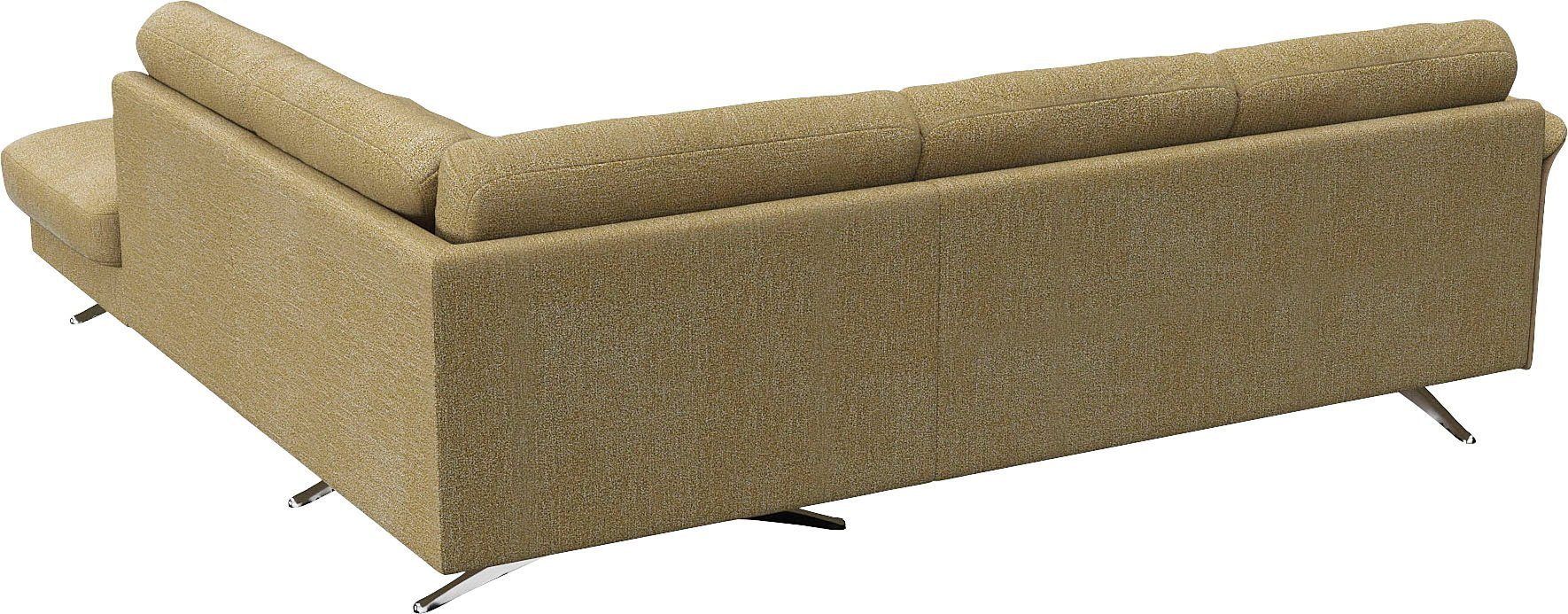 FLEXLUX Hoekbank Glow, super comfortabel door hoogwaardige zitconstructie met binnenvering, L-vorm