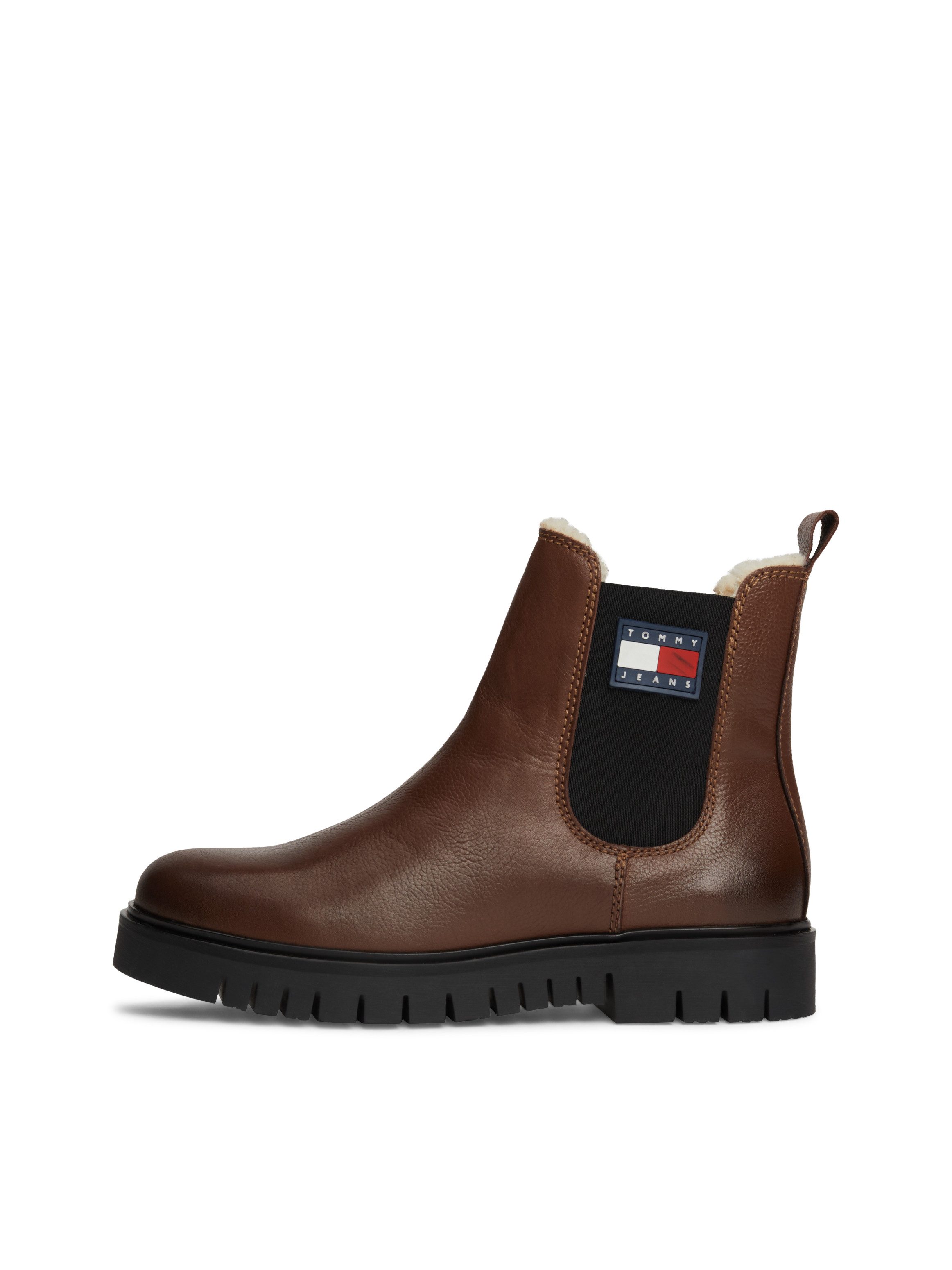 TOMMY JEANS Winterlaarzen TJW CHELSEA BOOT WL blokhak, plateau, chelseaboots, instapschoen met zijlogo