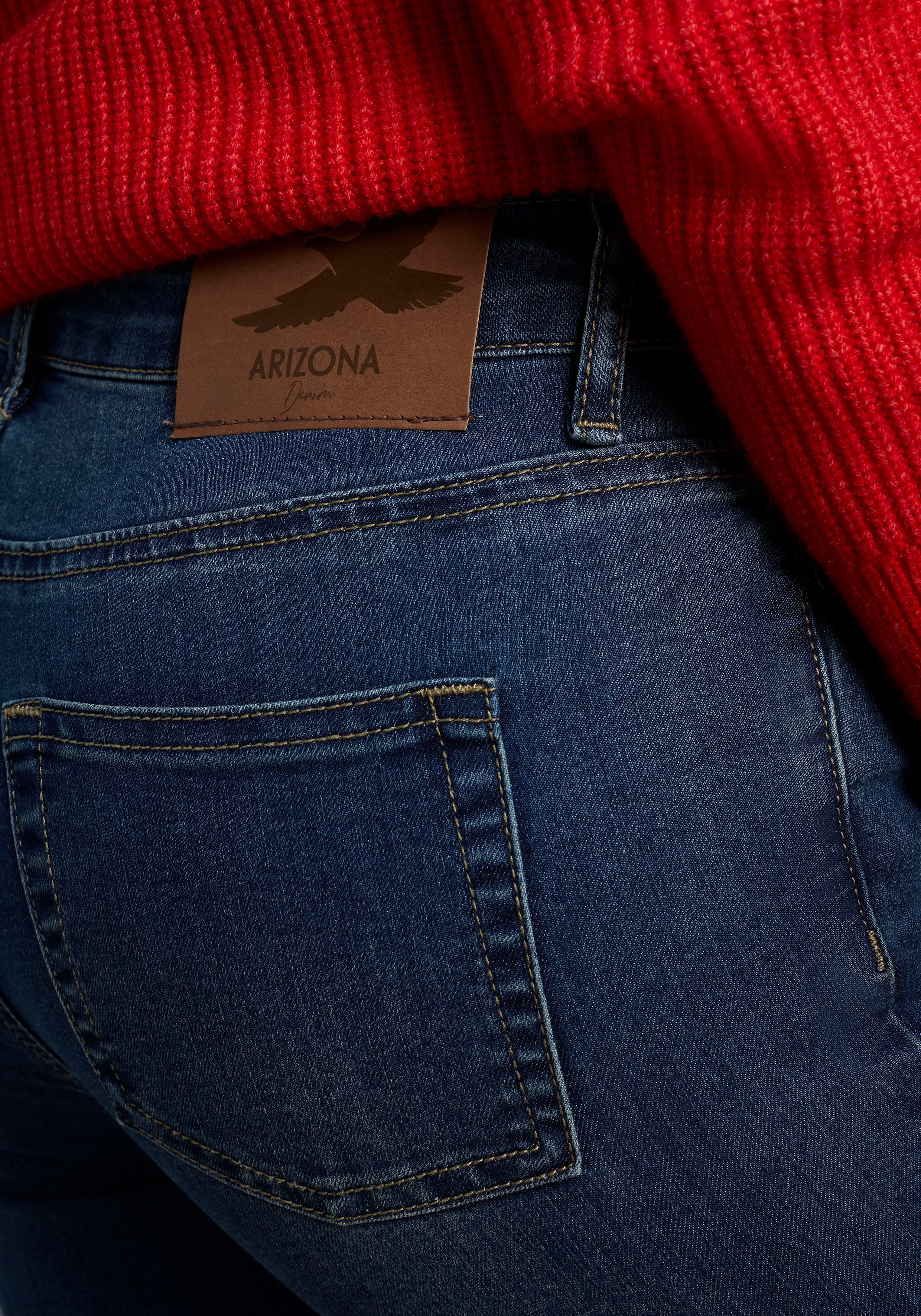 Arizona 7/8 jeans Shaping strak, skinny jeans, used-wassing, high-waist, 7/8-lengte